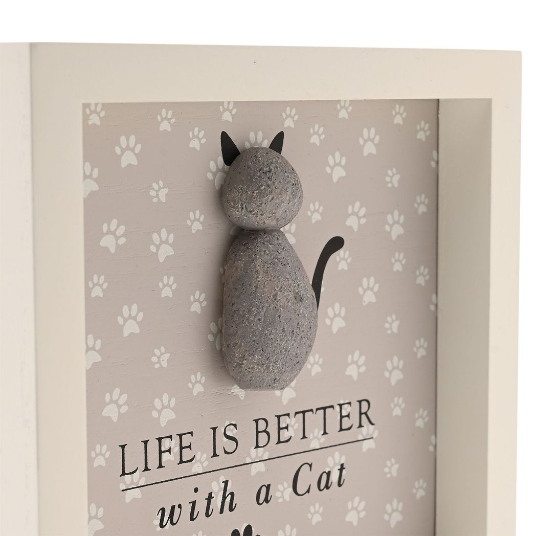 Best of Breed Framed Plaque - "Life Is Better with a Cat"