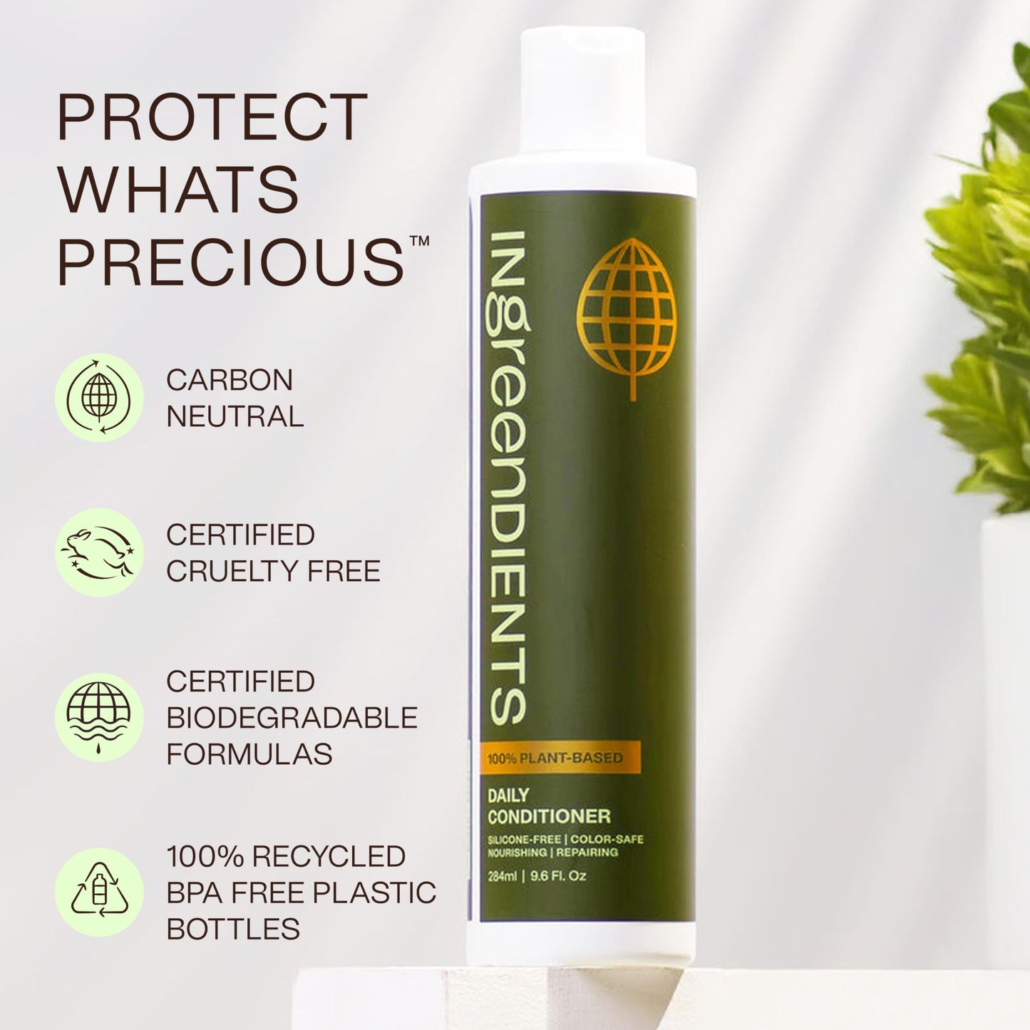 Ingreendients Tea Tree Hair Conditioner – Organic, Sulfate-Free, Color-Safe