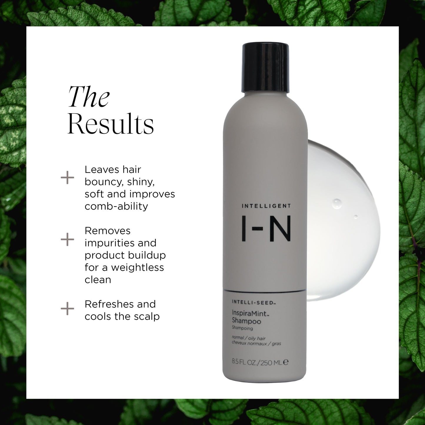 Intelligent Nutrients InspiraMint Shampoo – Invigorating Mint Daily Shampoo for Fine & Oily Hair