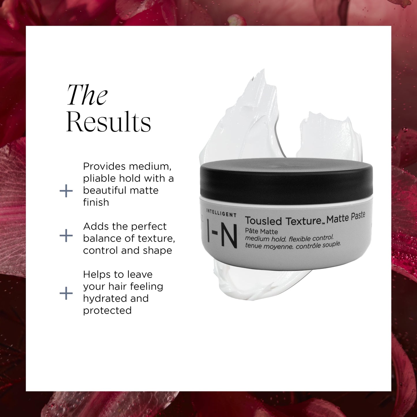 Intelligent Nutrients Tousled Texture Matte Paste – Natural Medium Hold, Matte Finish, Organic Castor & Safflower Oils