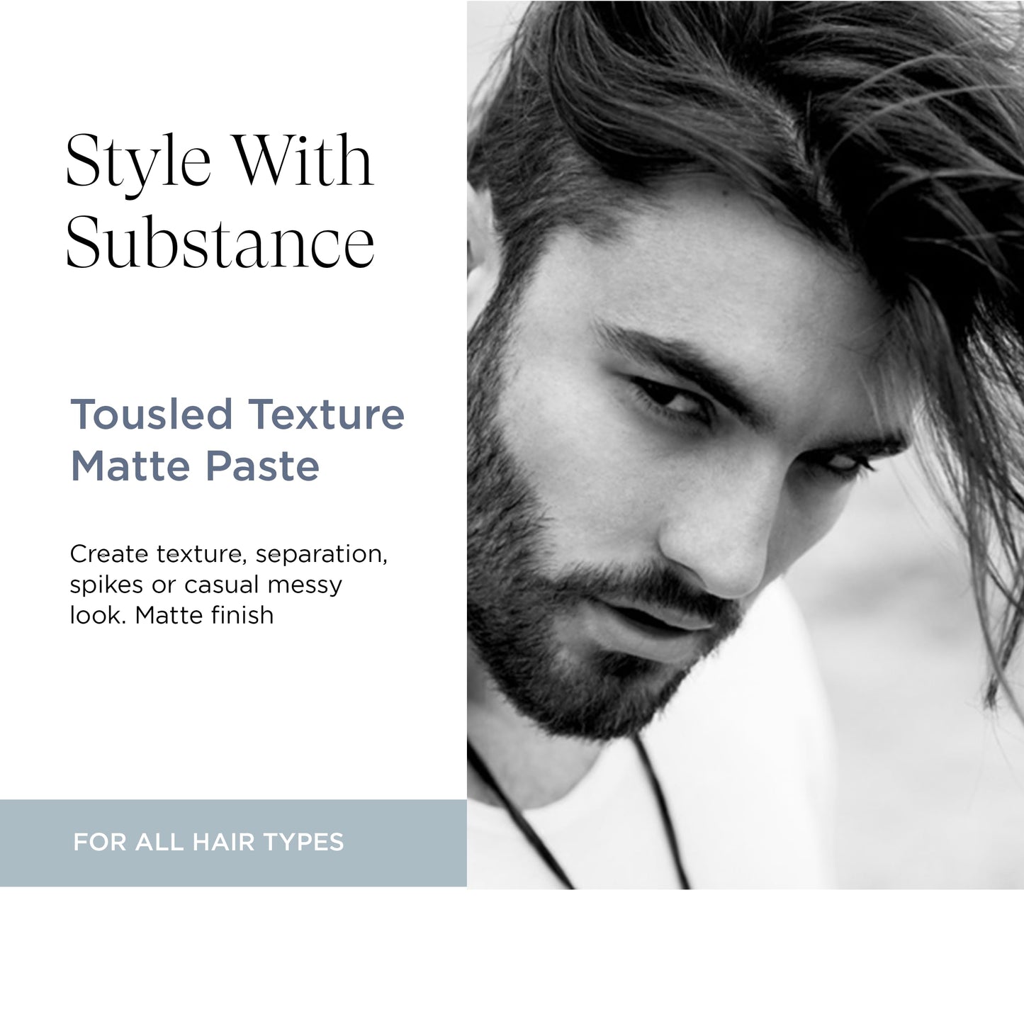 Intelligent Nutrients Tousled Texture Matte Paste – Natural Medium Hold, Matte Finish, Organic Castor & Safflower Oils