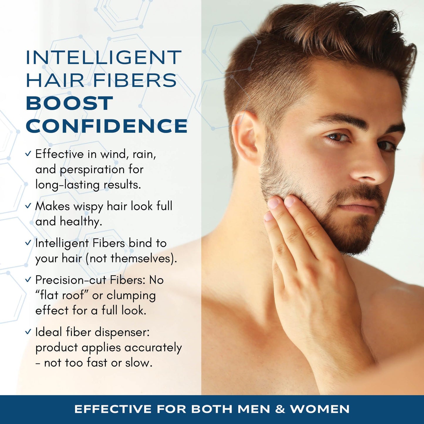 Intelligent Precision Hair-Volumizing Fibers (Light Brown) - 27.5g | 6 Shades for Men & Women | Intelligent Shop
