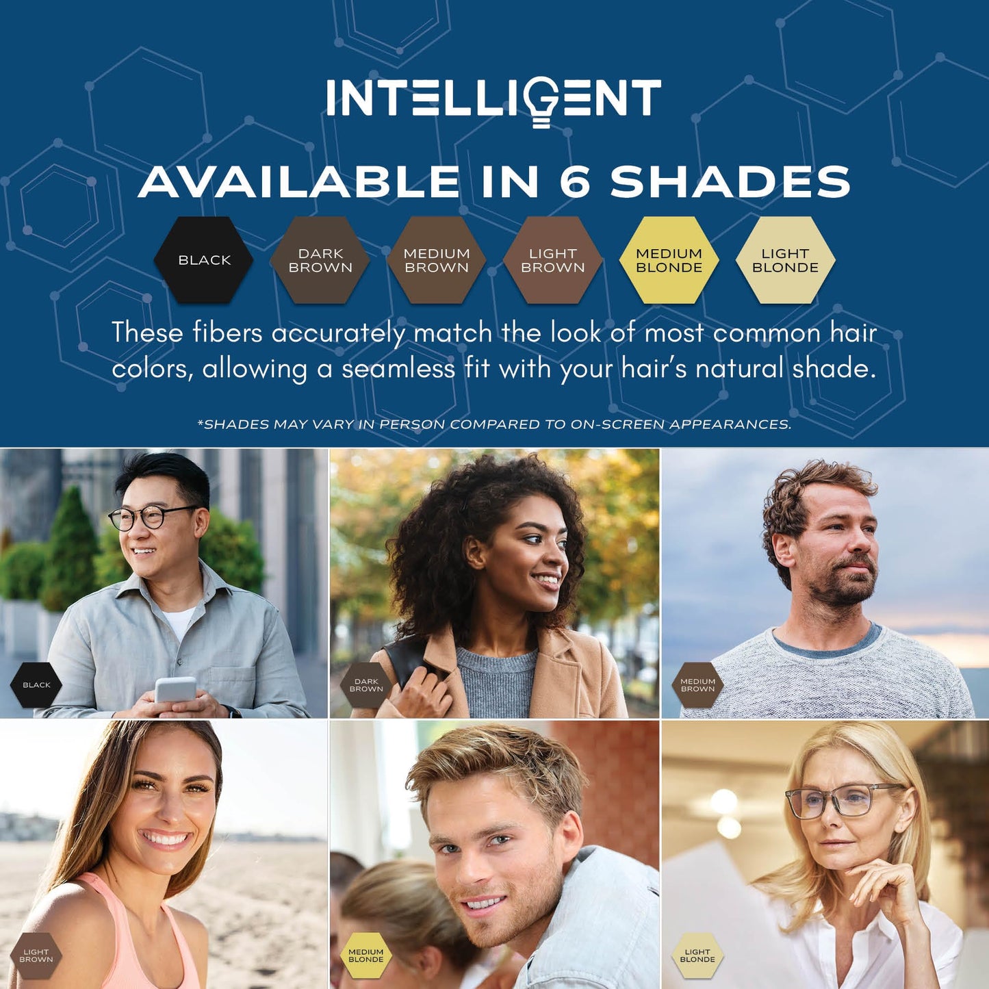 Intelligent Precision Hair-Volumizing Fibers (Medium Brown) | Undetectable Thinning Hair Fill | 6 Shades for Men & Women | 27.5g - Intelligent Shop