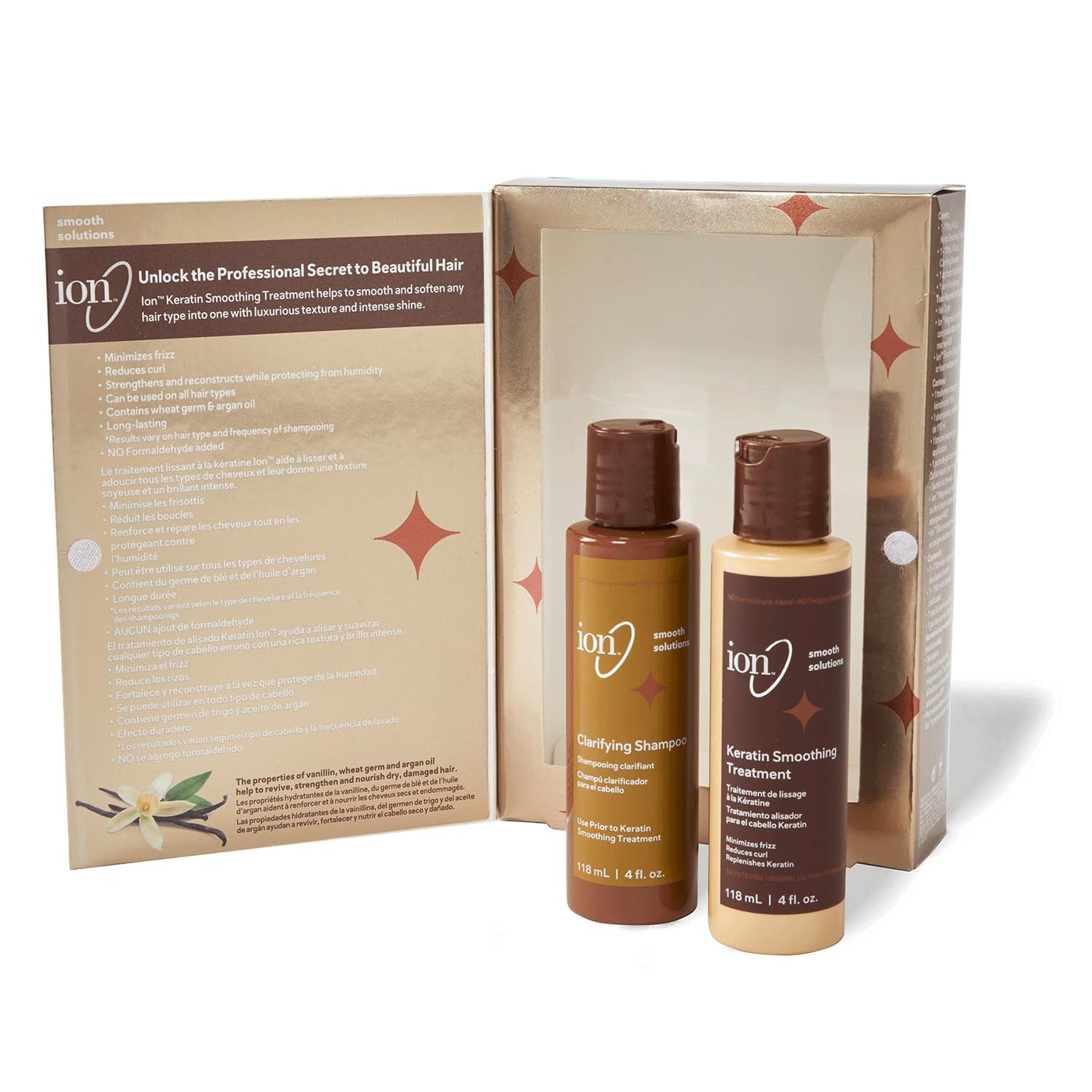 ion Keratin Smoothing Treatment Kit – Formaldehyde Free Deep Nourishment for All Hair Types
