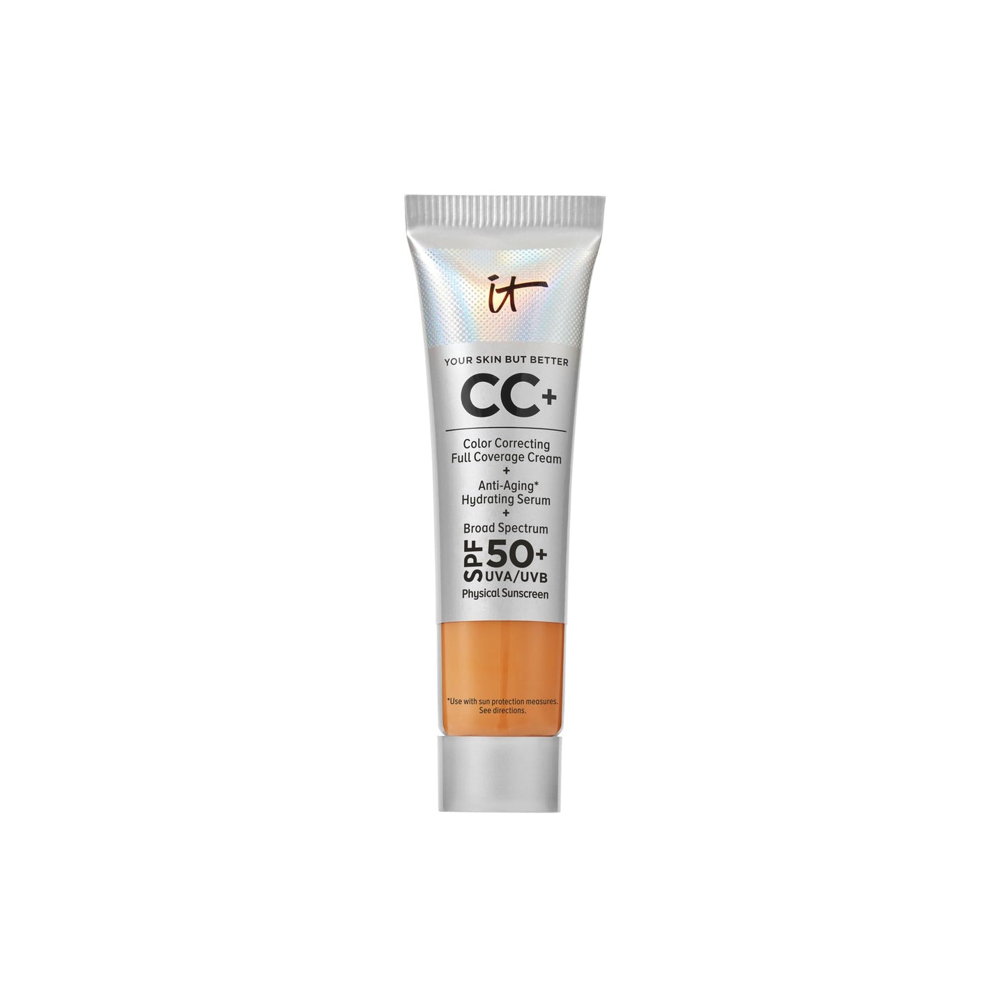 IT Cosmetics CC+ Cream Travel Tan Rich — SPF 50+ Full Coverage Foundation