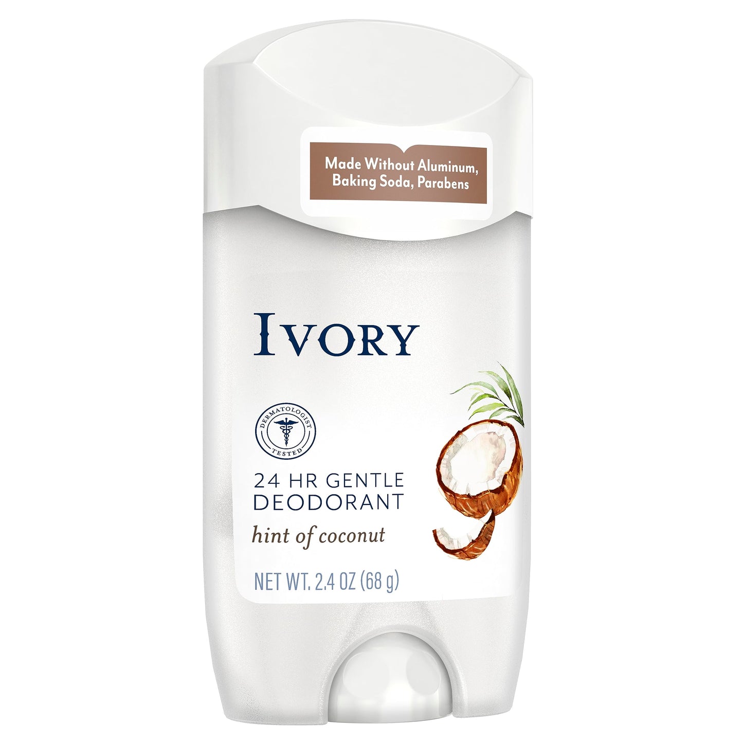 Ivory Aluminum-Free Deodorant with Hint of Aloe — 24h Odor Protection, Pack of 6