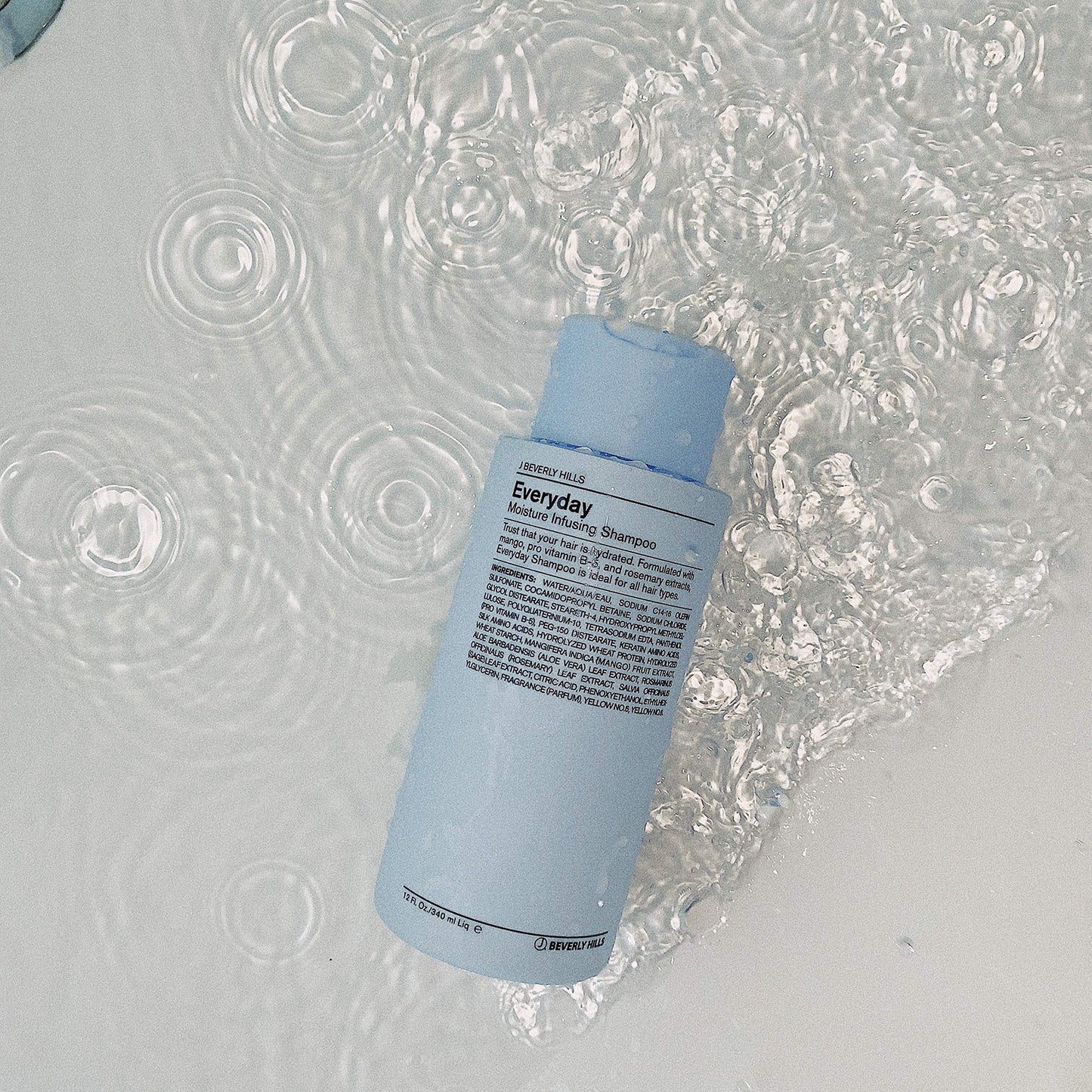 J Beverly Hills Blue Everyday Moisturizing Shampoo with Eucalyptus Oil – Hydration for All Hair Types (Pack of 2, 3 oz)