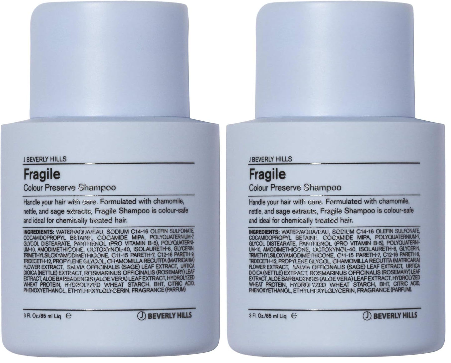 J Beverly Hills Blue Fragile Colour Preserve Shampoo with Sage Oil – Color Safe & Sulfate Free (Pack of 2)