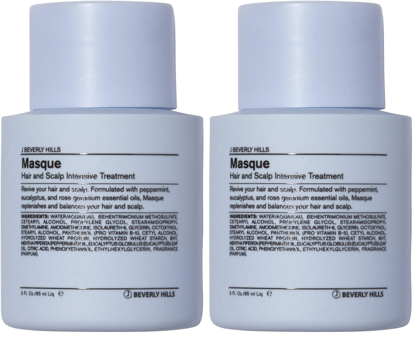 J Beverly Hills Blue Hair Mask with Eucalyptus Oil – 3 Oz (Pack of 2)