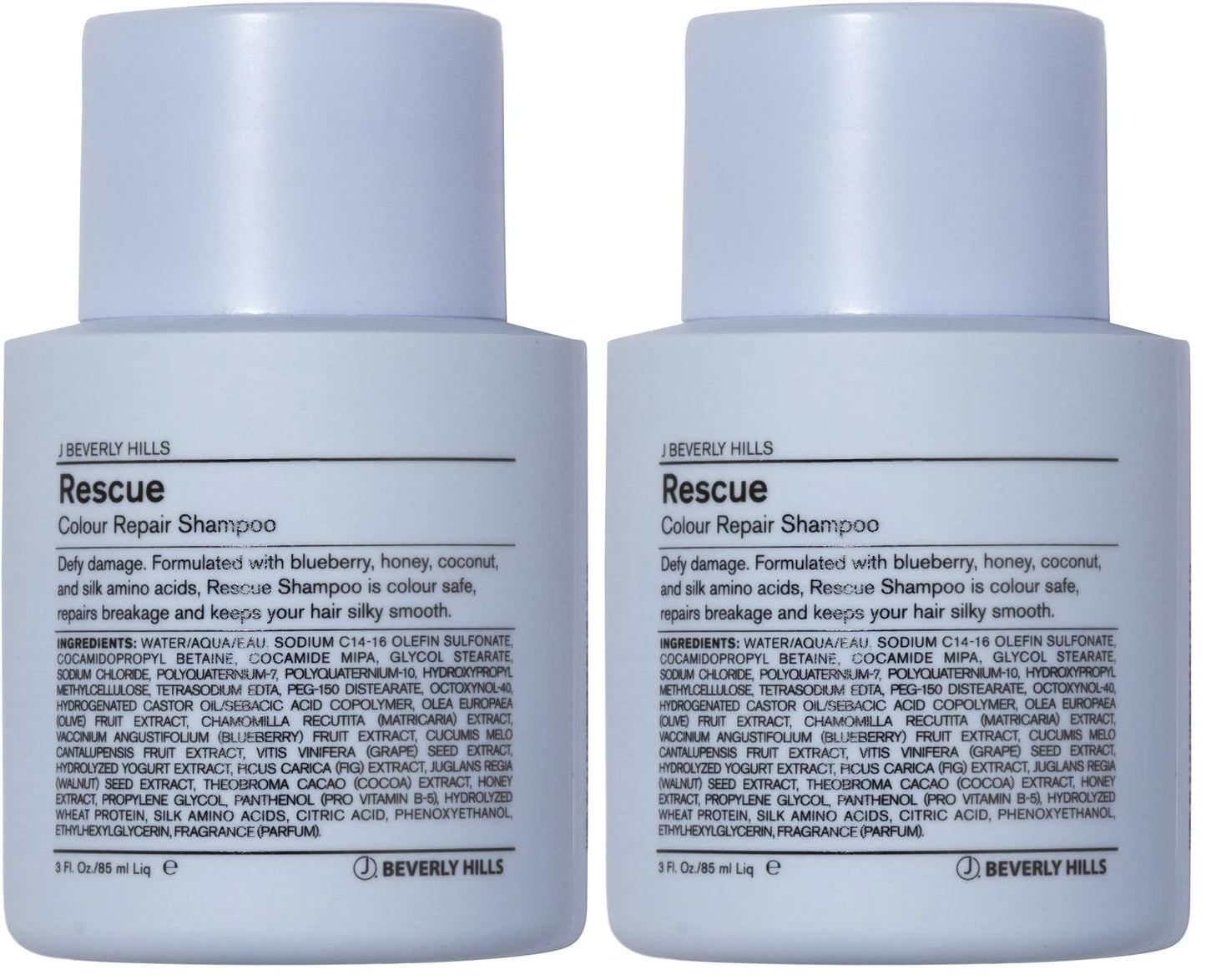 J Beverly Hills Blue Rescue Colour Repair Shampoo – 3 oz Bottle (Pack of 2)