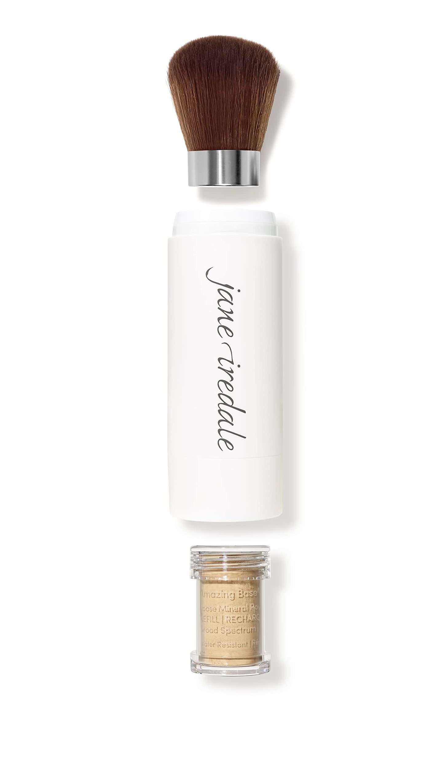 Jane Iredale Amazing Base Refillable Brush Light Beige | SPF 20 Mineral Foundation