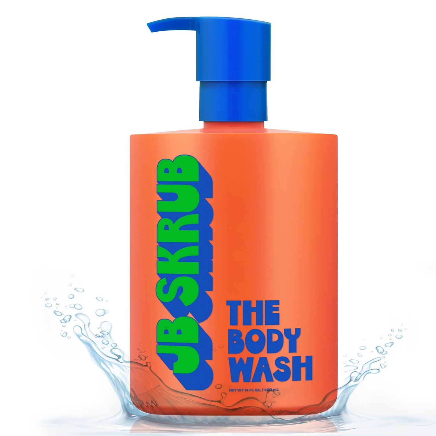 JB SKRUB Body Wash for Kids, Tweens & Teens — Foaming Action, Natural Citrus Scent, No Harsh Ingredients — 14 Oz