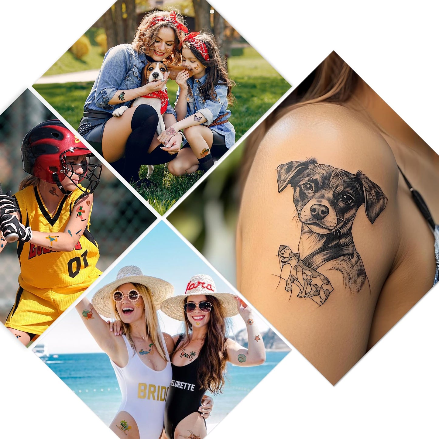 Jecqbor Printable Temporary Tattoo Paper for INKJET Printers — 30 Sets 8.5x11 Clear Transfer Paper