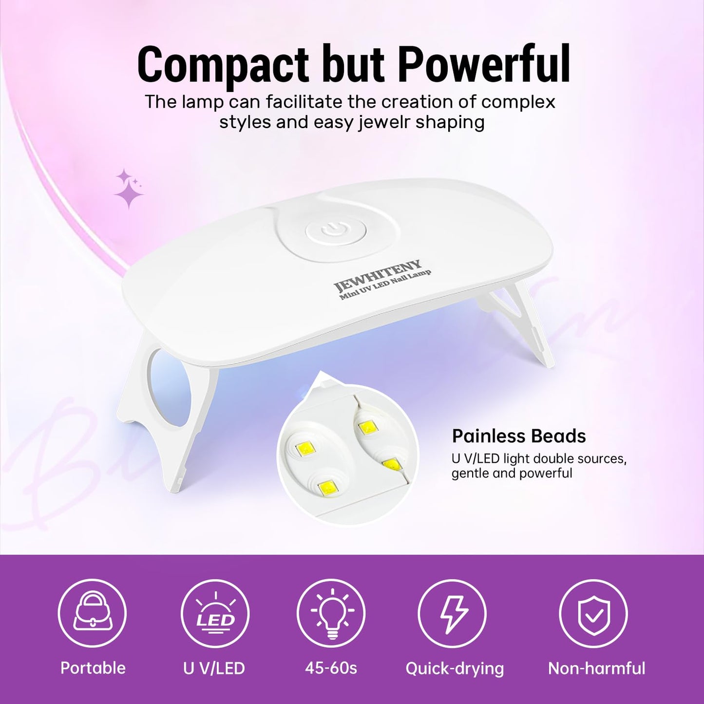 JEWHITENY Poly Gel Nail Kit – All-In-One 28-Color Set with UV Lamp, Builder Gel & Top Coats