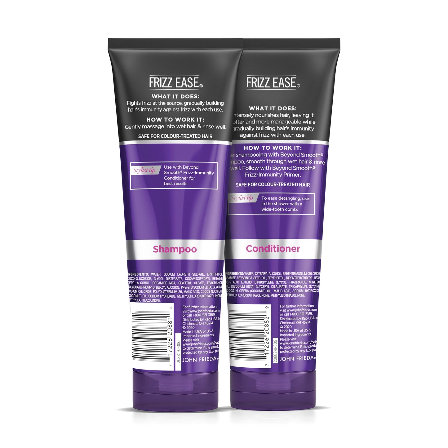 John Frieda Frizz Ease Beyond Smooth Bundle: Frizz Immunity Shampoo & Conditioner, 8.45 oz Each