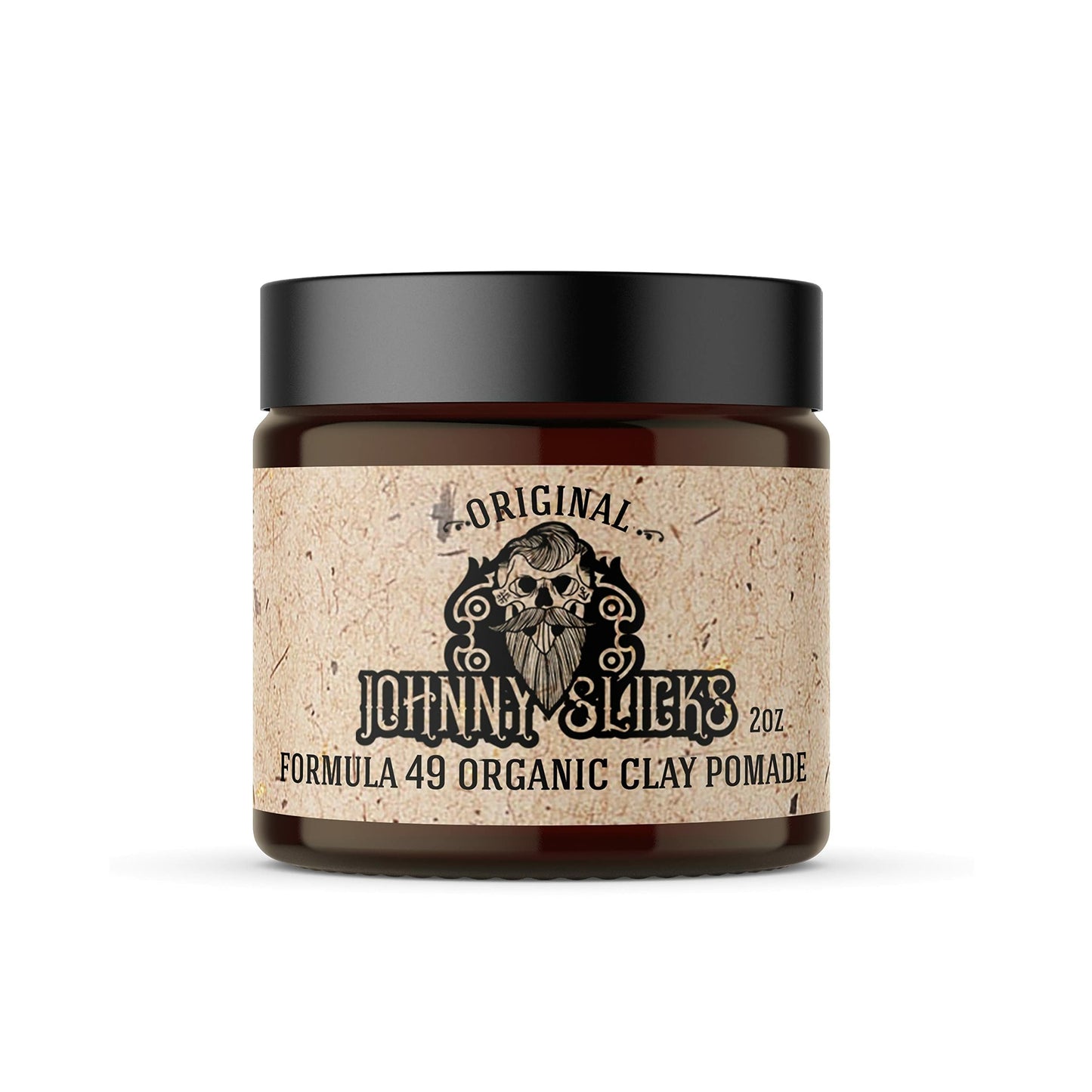 Johnny Slicks Formula 49 Clay Pomade - Organic, Firm Hold, Matte Finish (2 oz)