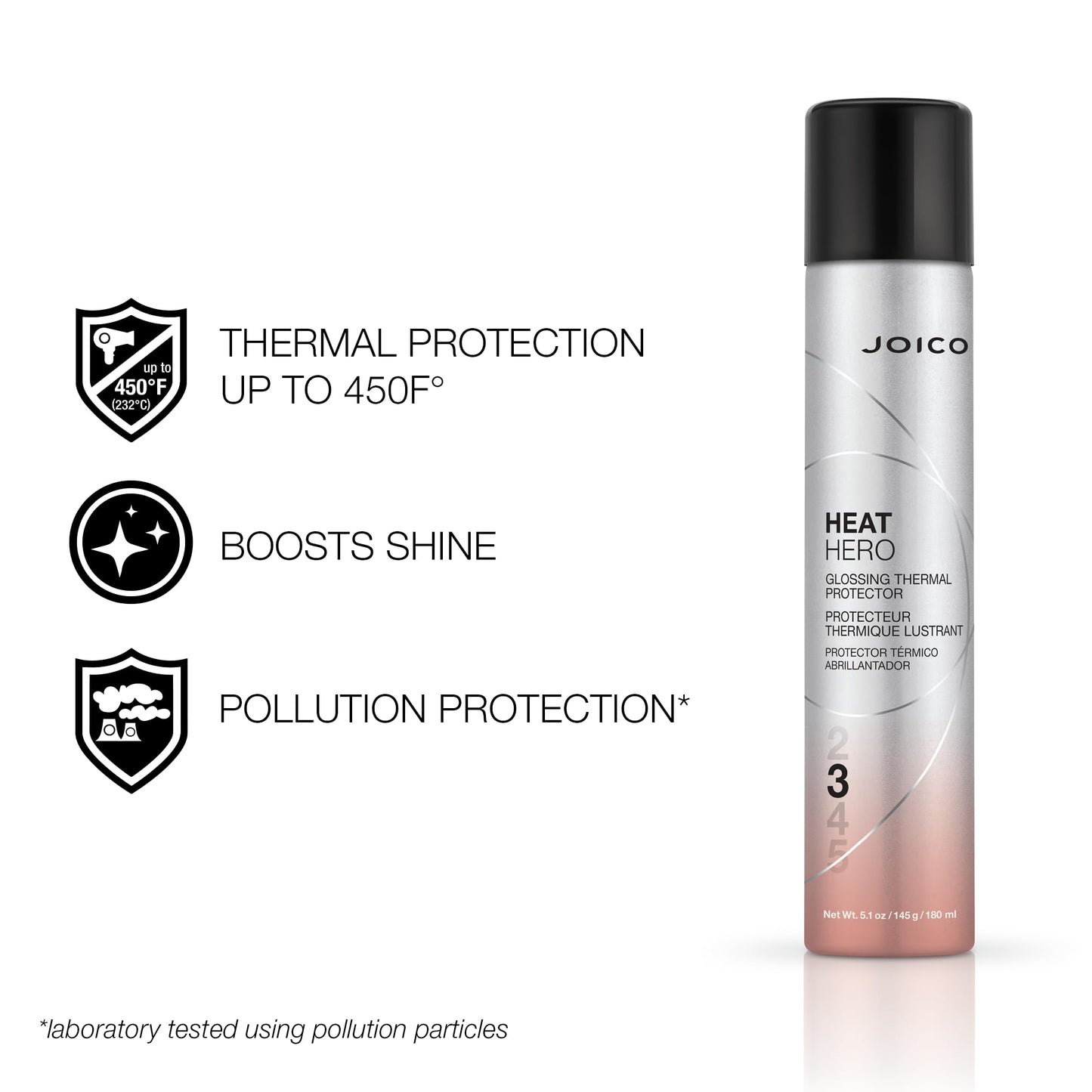 Joico Heat Hero Glossing Thermal Protector – Heat, Pollution Defense, Shine & Split-End Protection