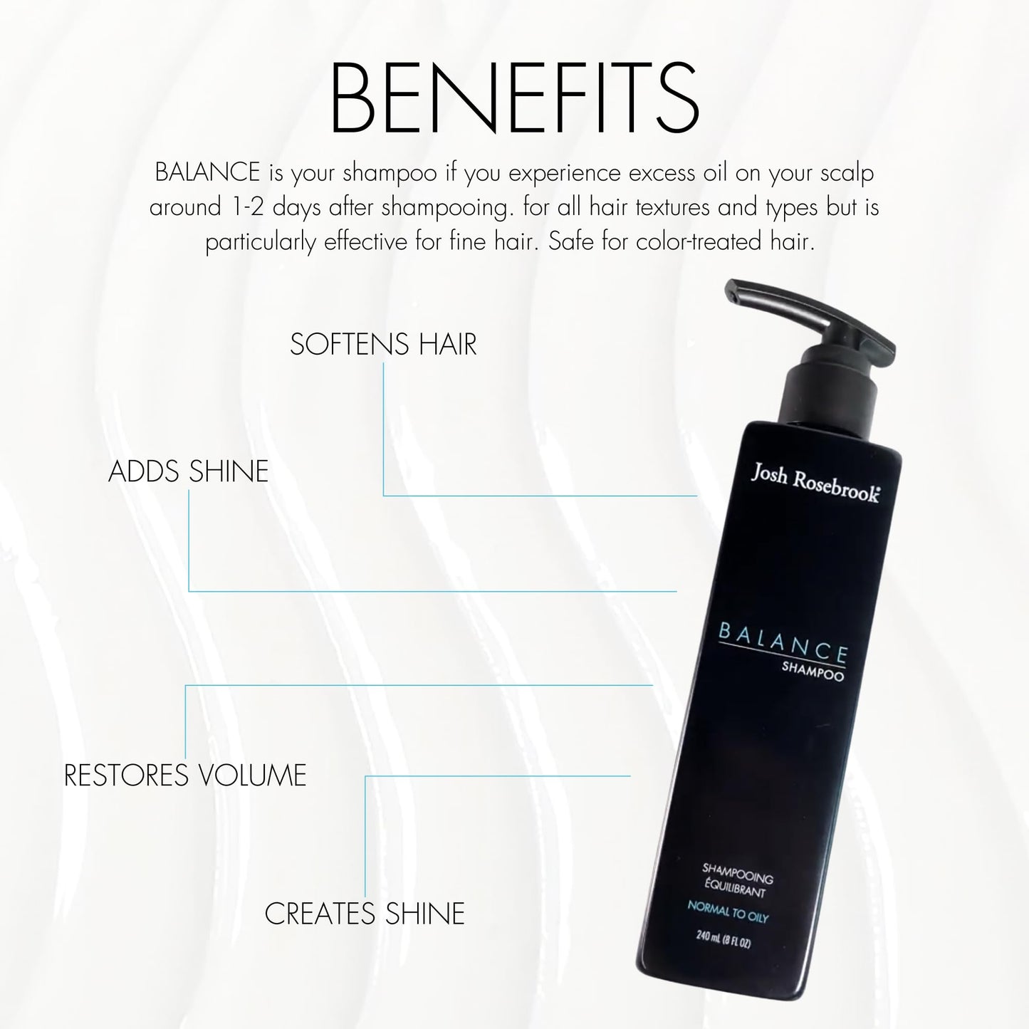 Josh Rosebrook Balance Shampoo | All Hair Textures & Oily Scalp Balance – 240 mL