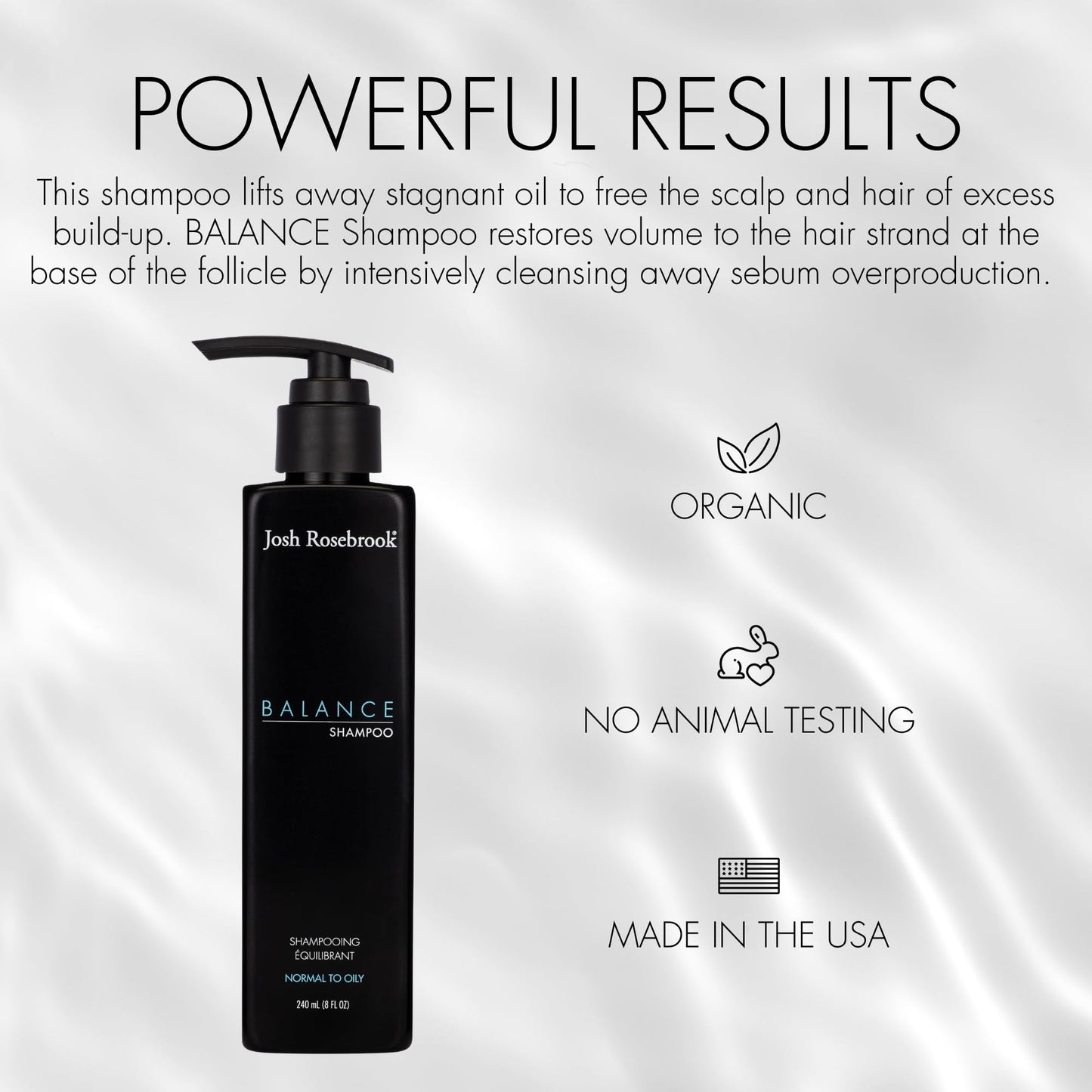 Josh Rosebrook Balance Shampoo | All Hair Textures & Oily Scalp Balance – 240 mL