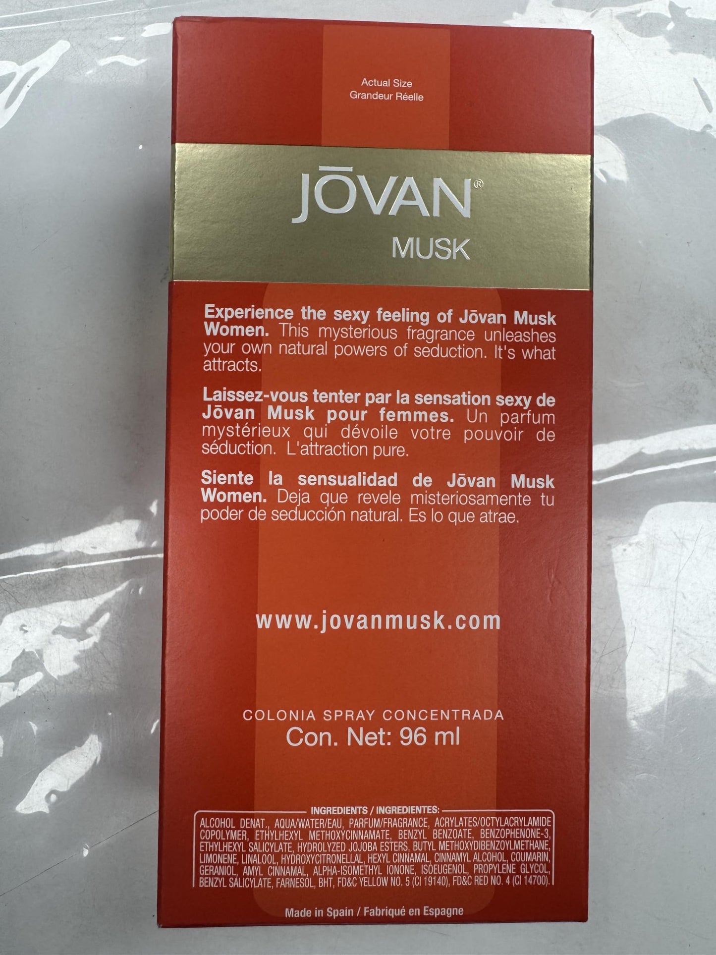 Jovan Musk Women Cologne Concentrate Spray – 3.25 oz x 3 Pack