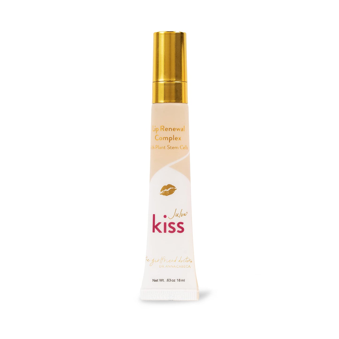 Julva Kiss Lip Renewal Complex by Dr. Anna Cabeca – Botanical Lip Hydrator for Smooth, Comfortable Lips | 0.3 oz