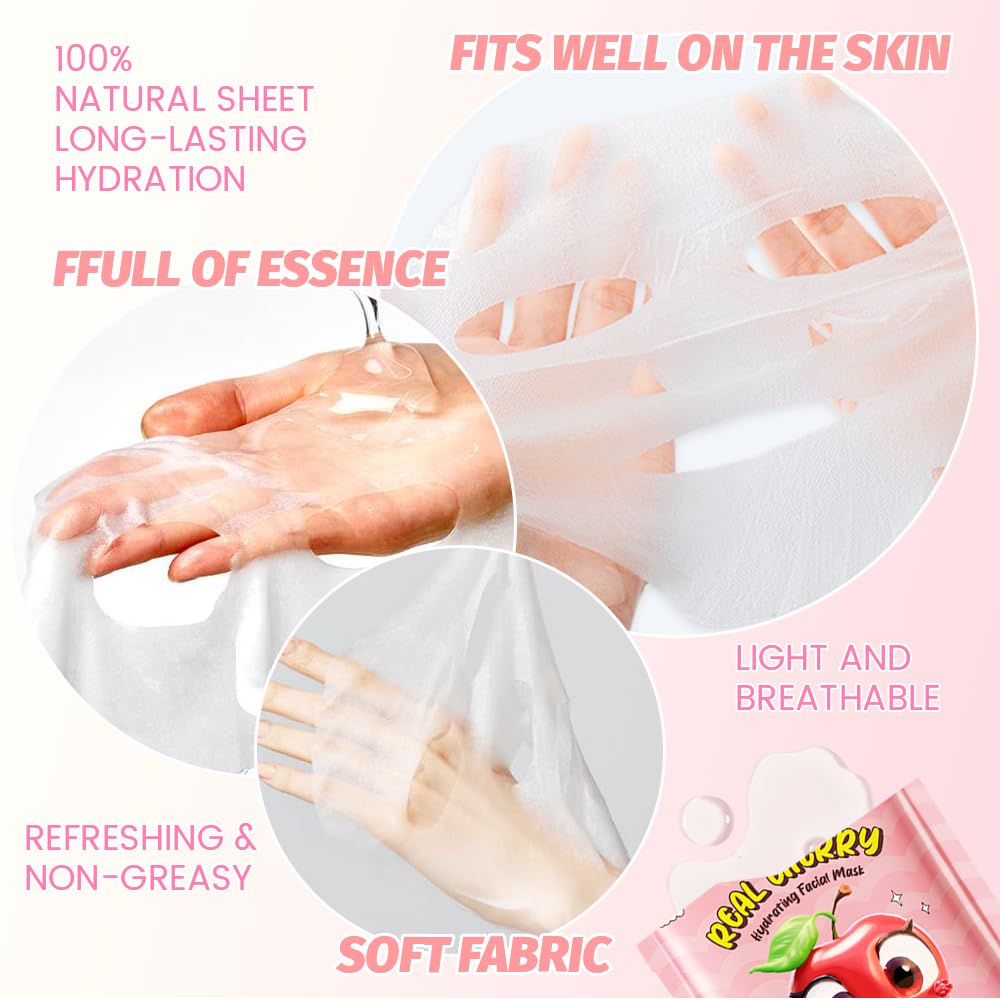 Kaely 40 Pack Kids Face Masks – Spa Day Kit & Party Favors
