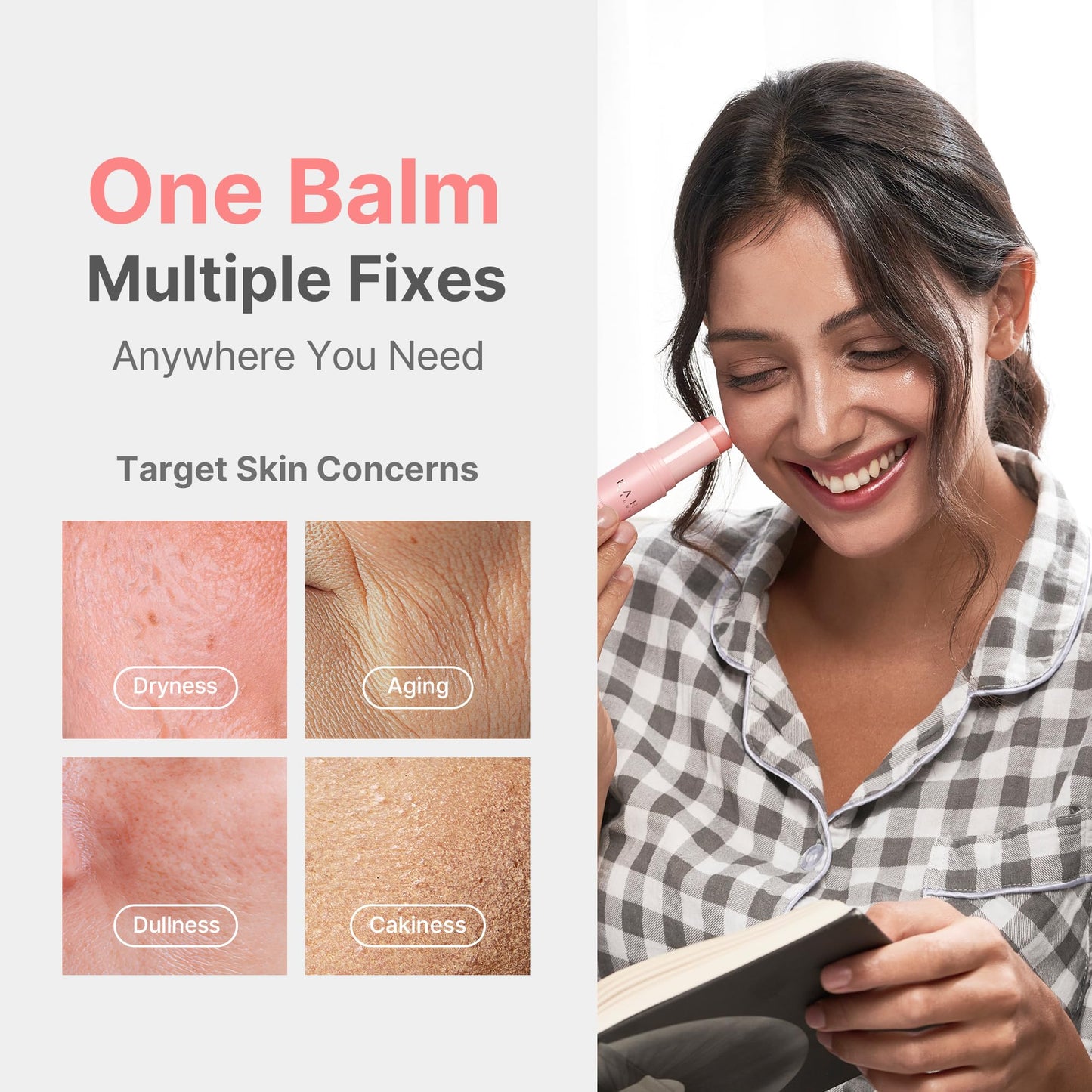 KAHI Wrinkle Bounce Multi Balm Stick – All-in-One Hydration, Primer & Skincare
