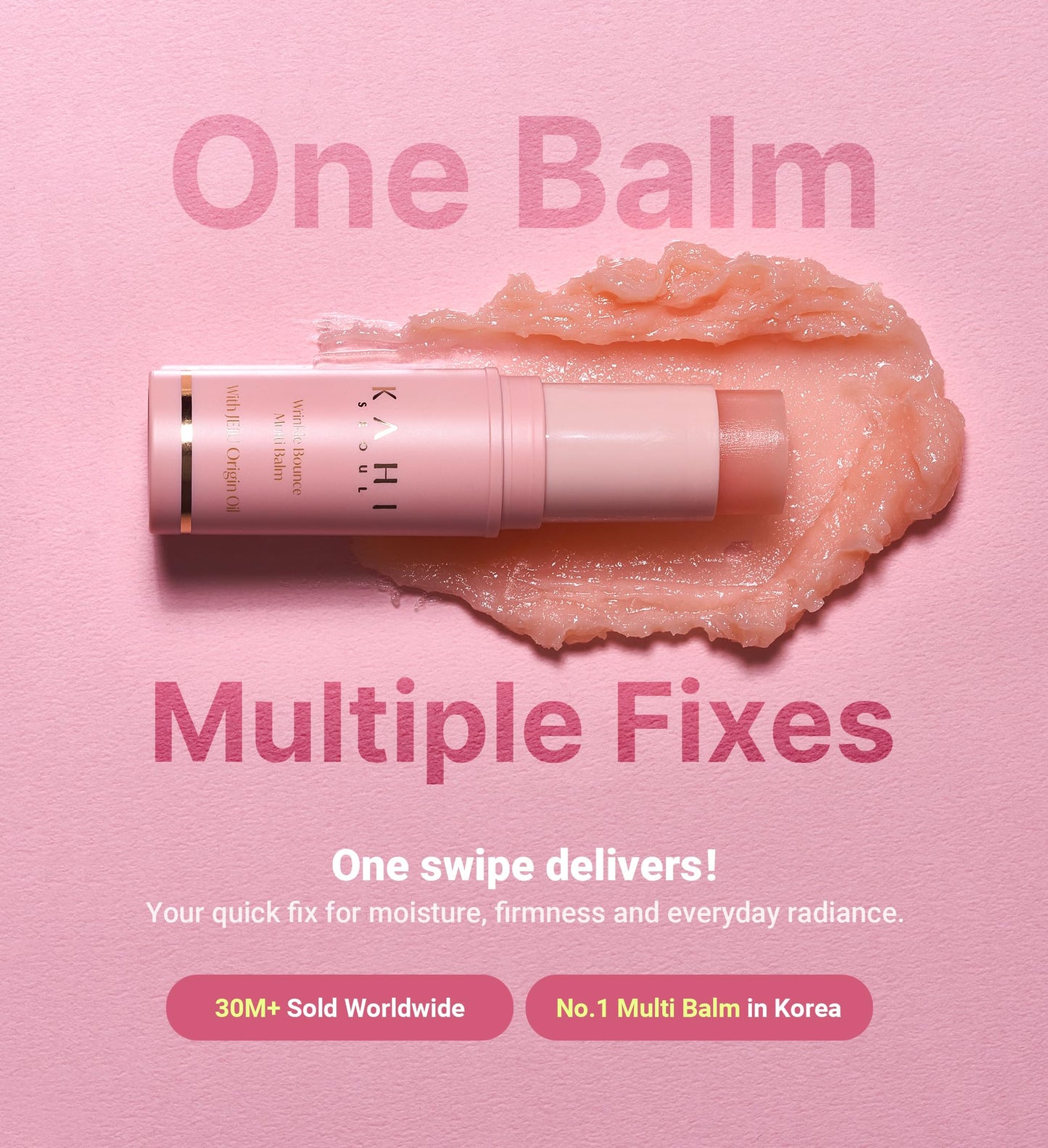 KAHI Wrinkle Bounce Multi Balm Stick – All-in-One Hydration, Primer & Skincare