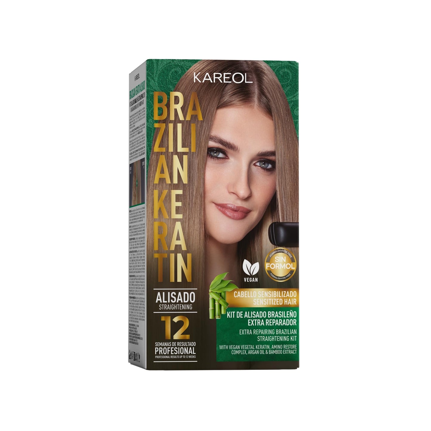 Kareol Extra Repairing Brazilian Keratin Kit – Formaldehyde-Free, Vegan Hair Treatment