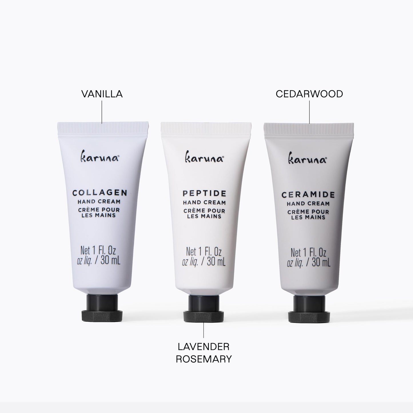 Karuna Age-Defying Hand Cream Trio – 3 x 15ml Hydrating Hand Renewal Gift Set