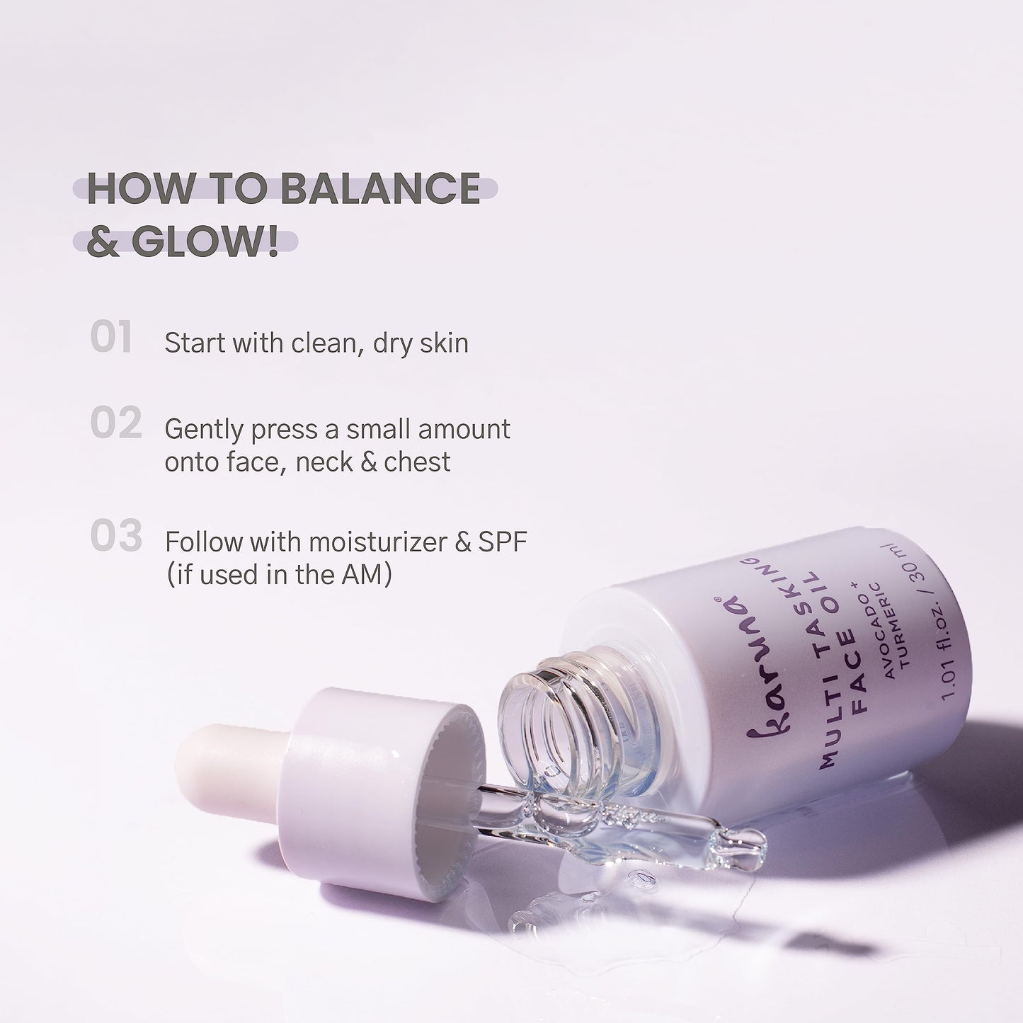 Karuna Skin Multi Tasking Face Oil – Hydrating Facial Oil for All Skin Types | 30 ml