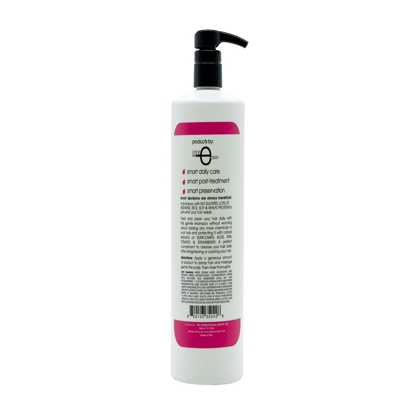 KEF Ultra Moisture Shampoo – Sulfate and Paraben Free, 32 oz for Keratin-Treated Hair | Smart Protection
