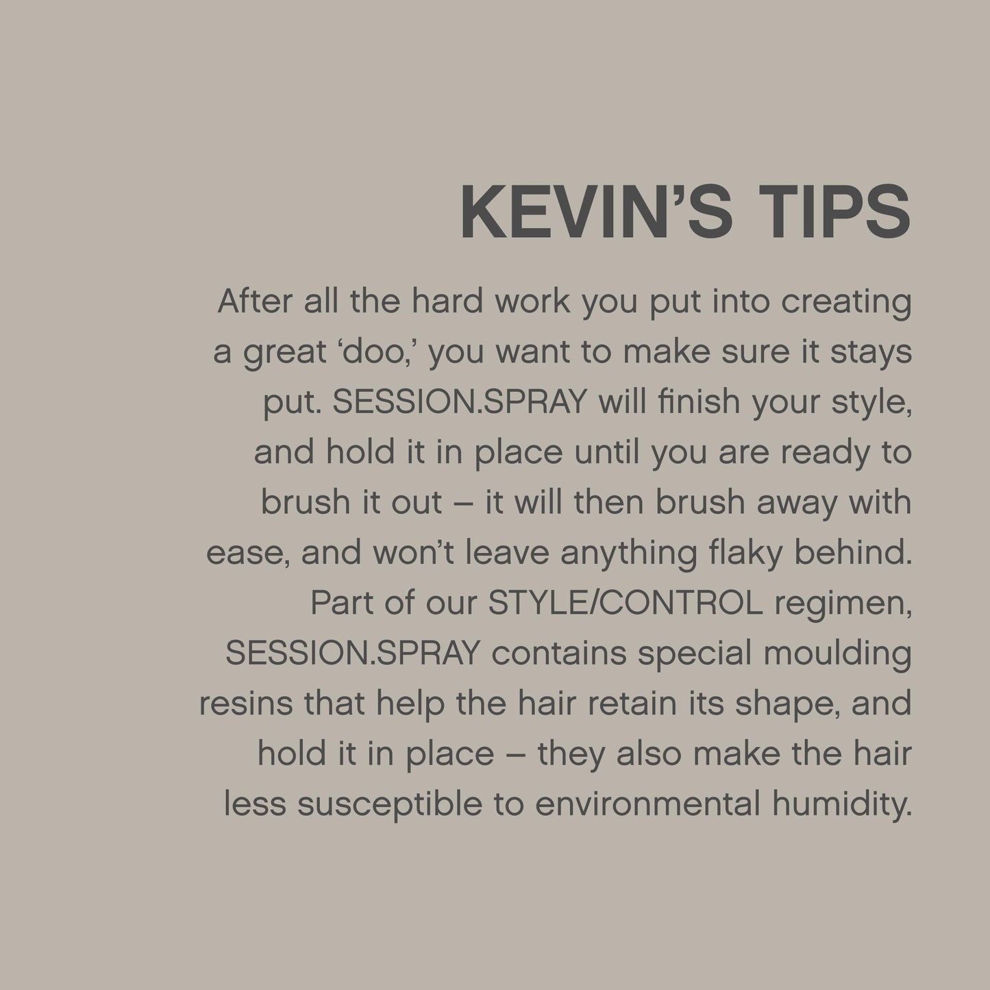 KEVIN.MURPHY SESSION.SPRAY - Strong Hold Finishing Hair Spray (100 mL x 2) | Humidity Resistant