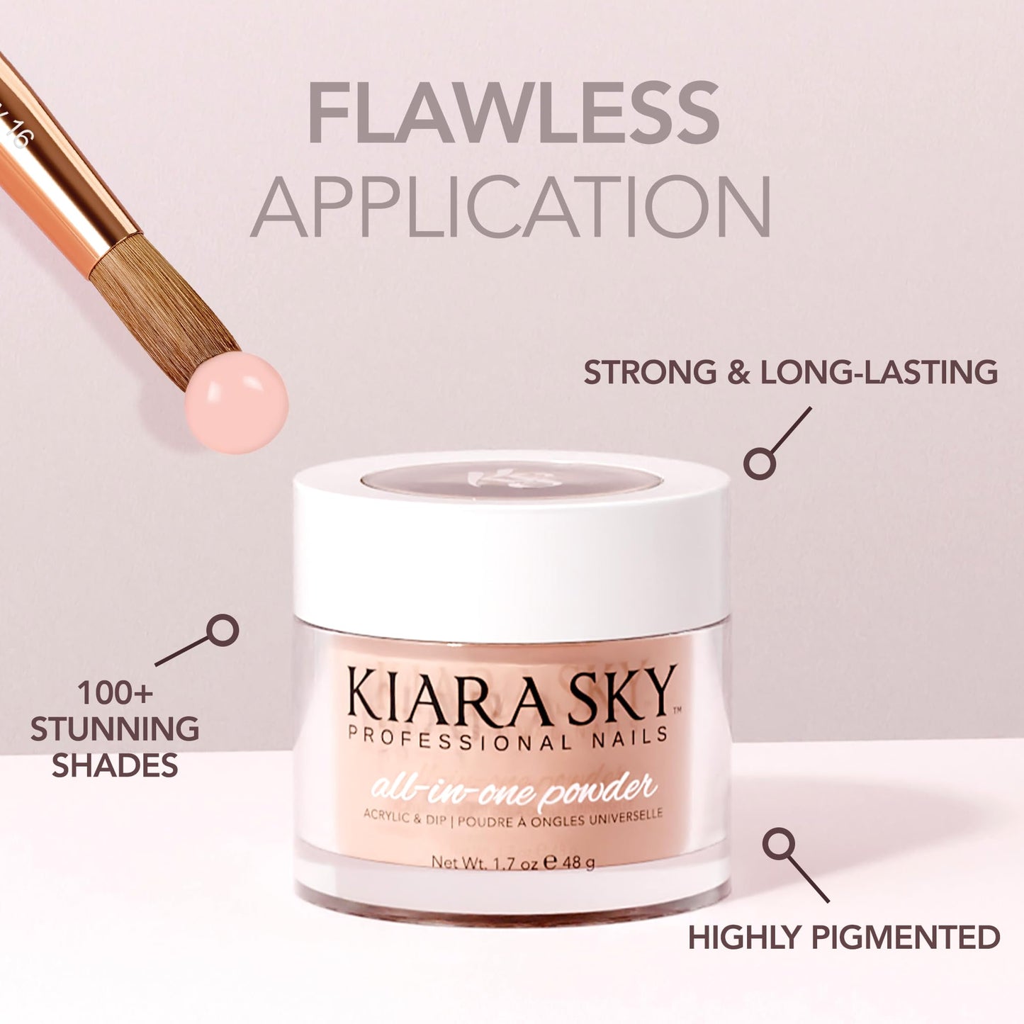 Kiara Sky All-In-One Acrylic Powder – Just My Luck (2 oz) – Cover Collection