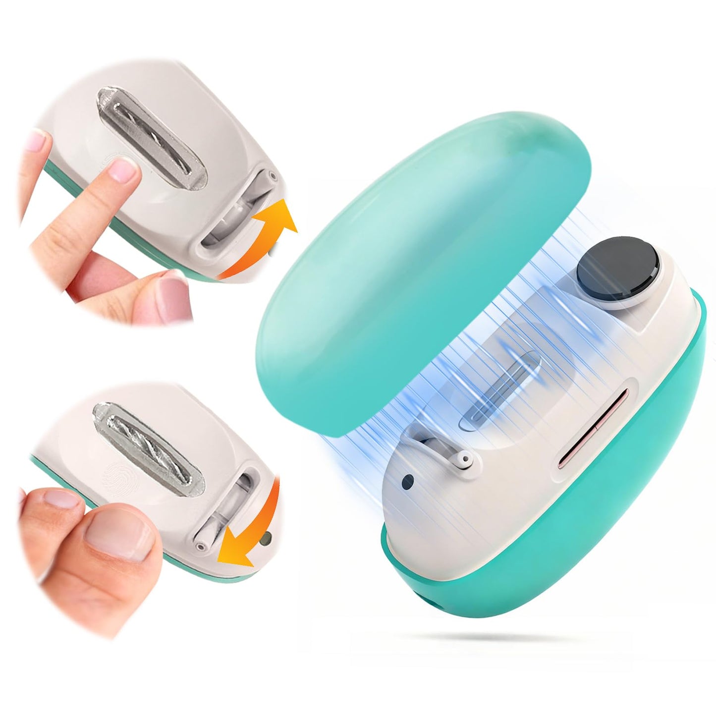 Kiwtreby Electric Nail Clipper – Adjustable Opening for All Ages (Green)