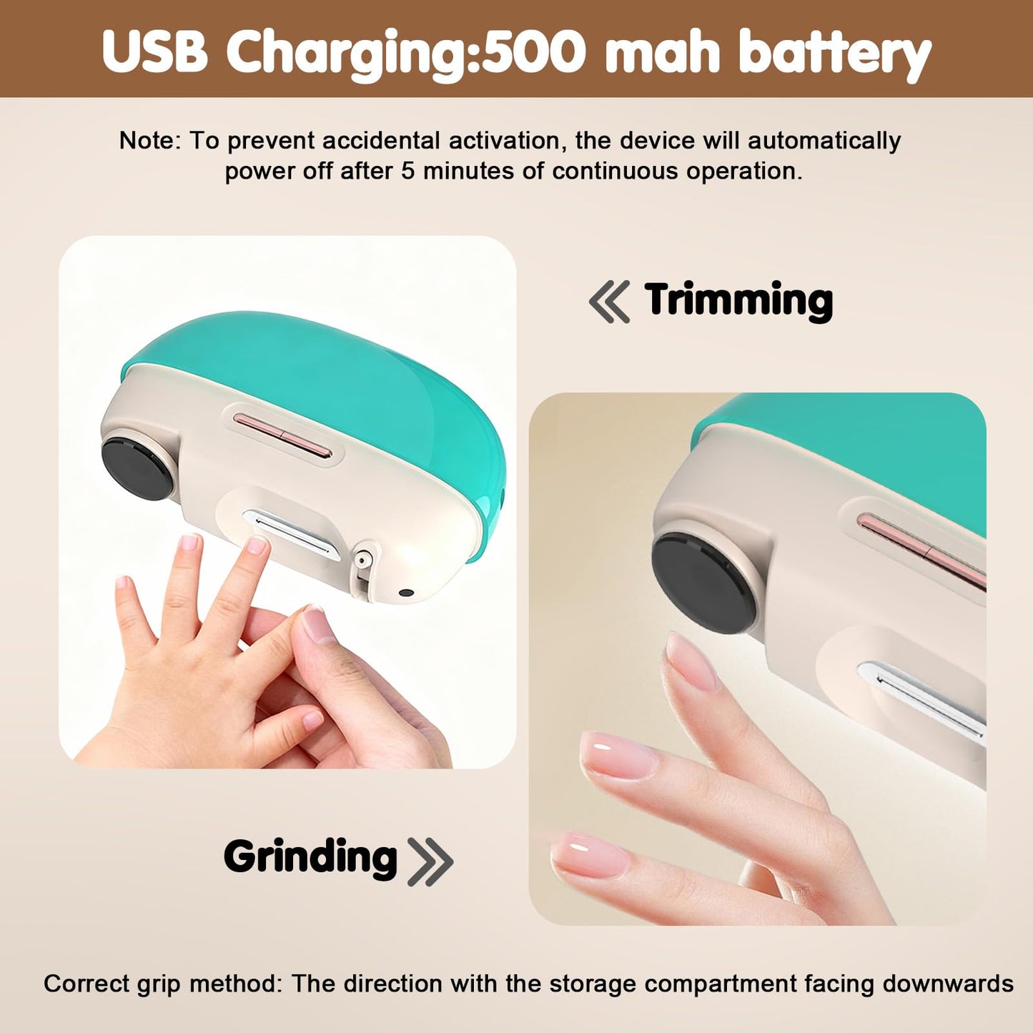 Kiwtreby Electric Nail Clipper – Adjustable Opening, All-in-One Nail Trimmer (Upgraded White)