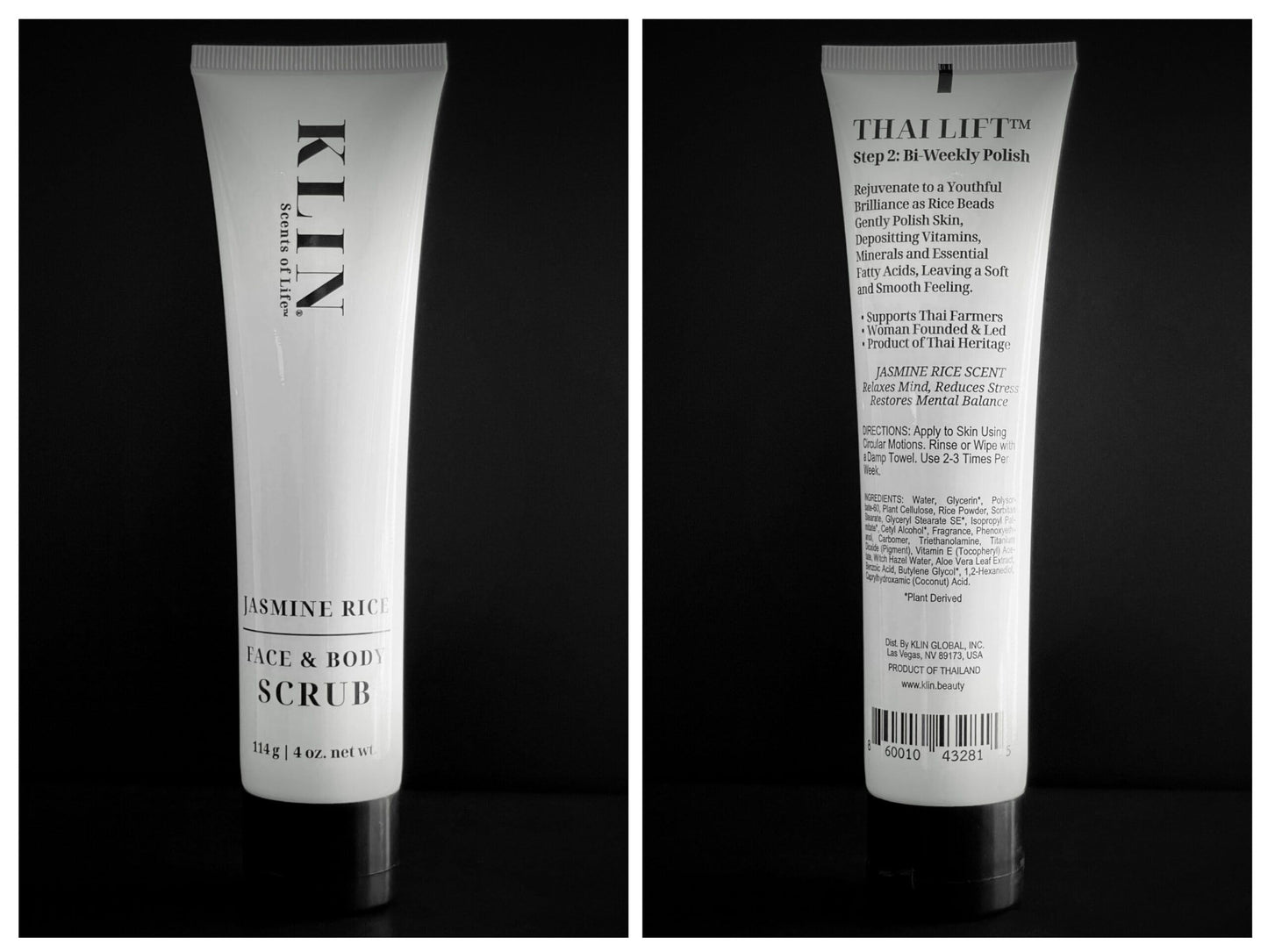 KLIN Jasmine Rice Face & Body Scrub 114g | Thai Lift Step 2 Bi-Weekly Polish