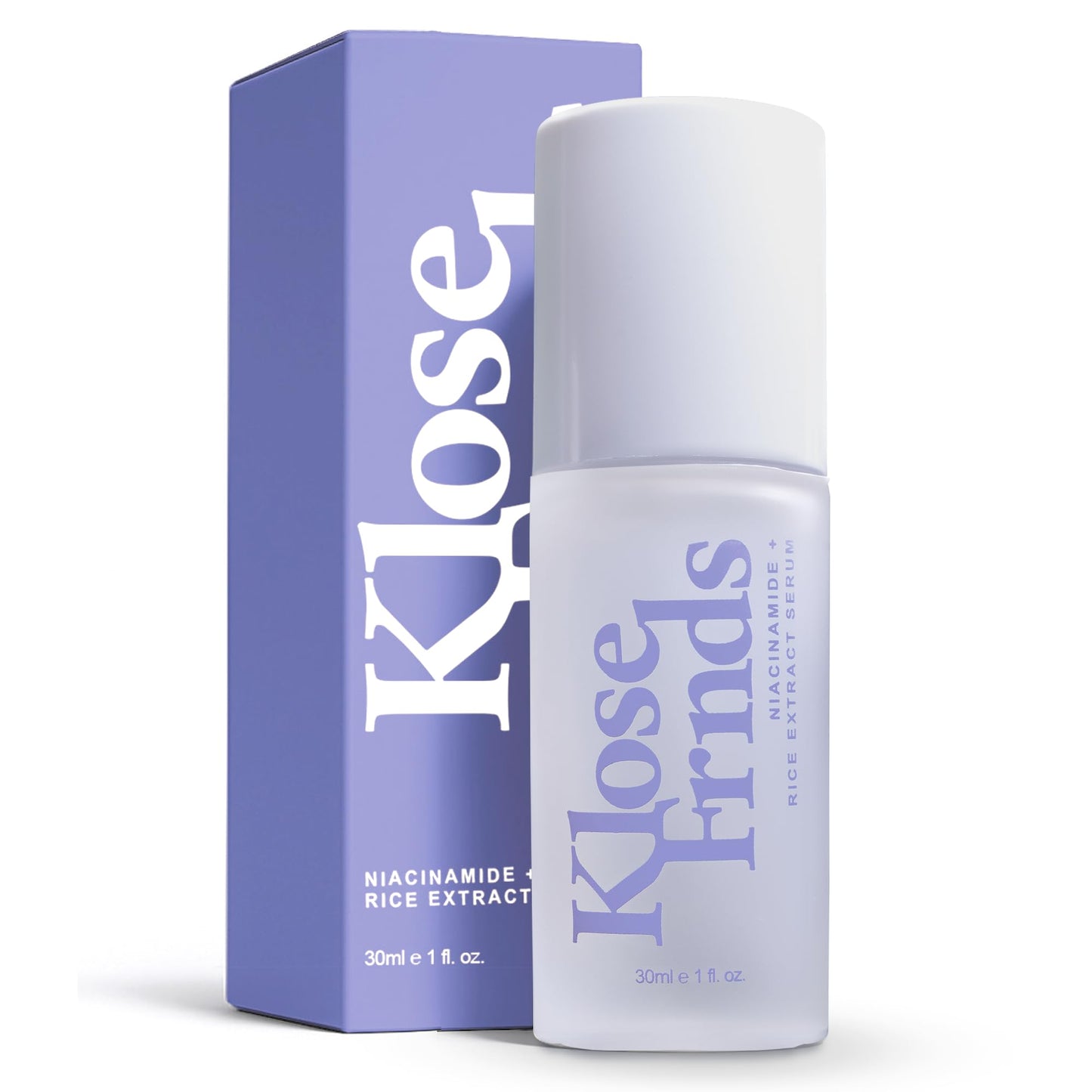 KLOSE FRNDS Niacinamide & Rice Extract Facial Serum – Hydrating Glow with Hyaluronic Acid, Centella & Licorice | 1 fl oz