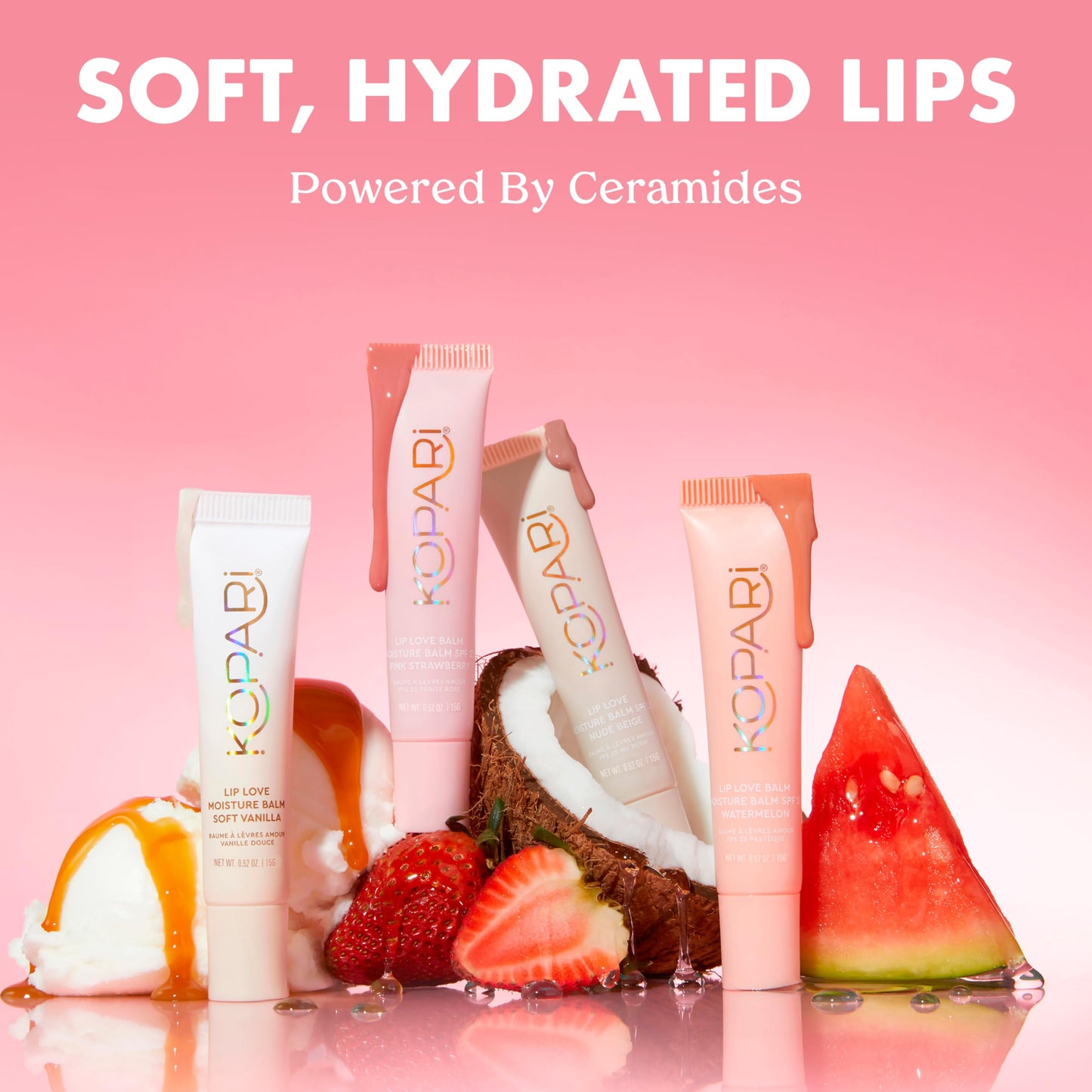 Kopari Lip Love Moisture Balm SPF 30 Watermelon – Tinted Mineral Lip Sunscreen