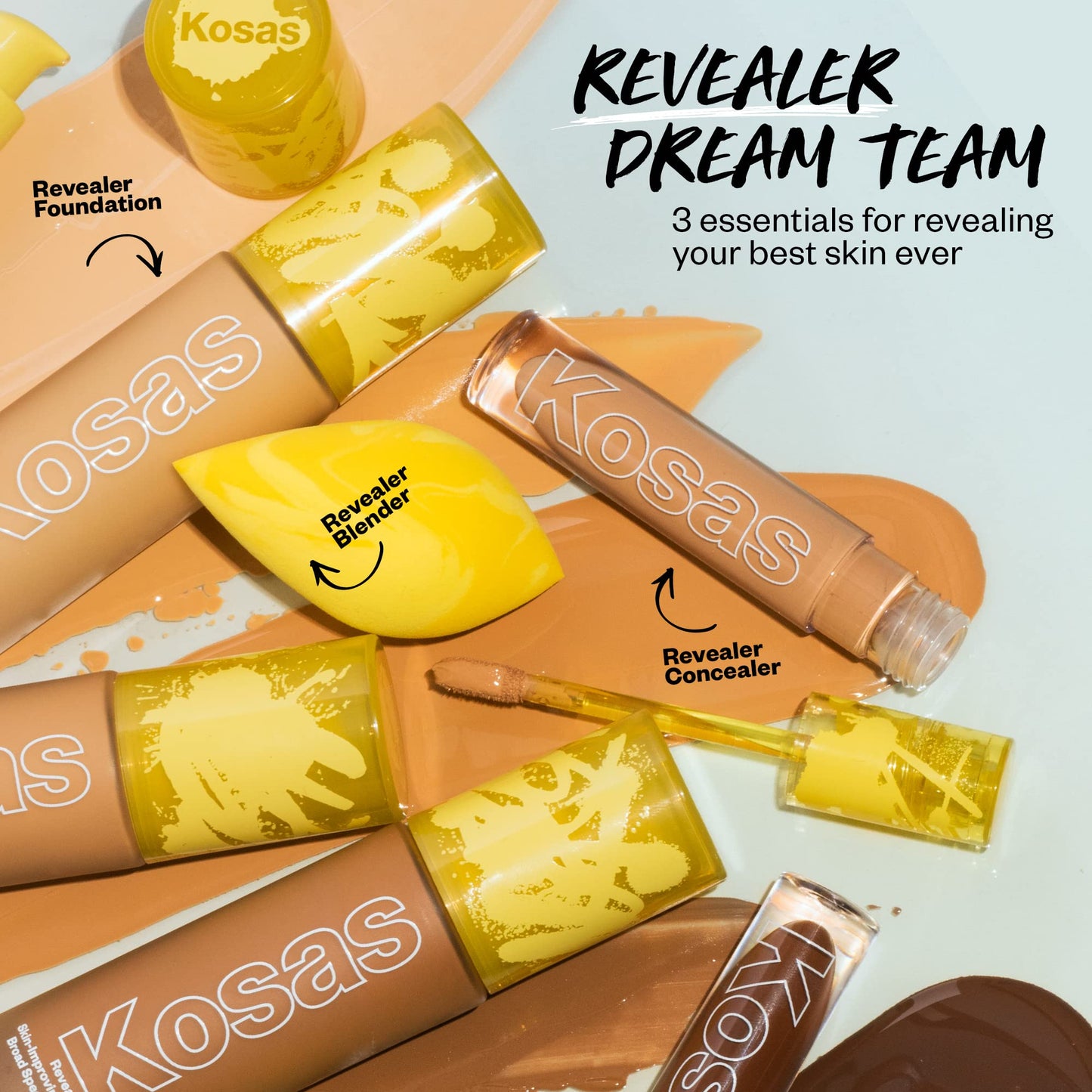 Kosas Revealer Foundation SPF 25 – Hydrate, Brighten, Soothe | Light+ Neutral Olive 160