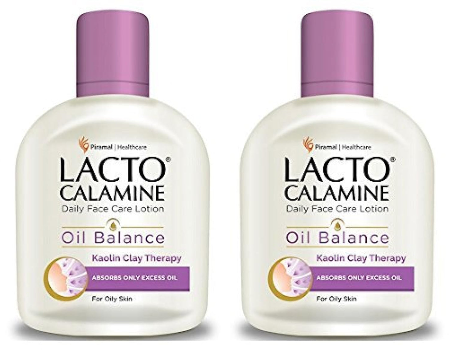 Lacto Calamine Face Moisturizing Lotion for Oily Skin – Oil Balance & Matte Finish (120ml x 2)
