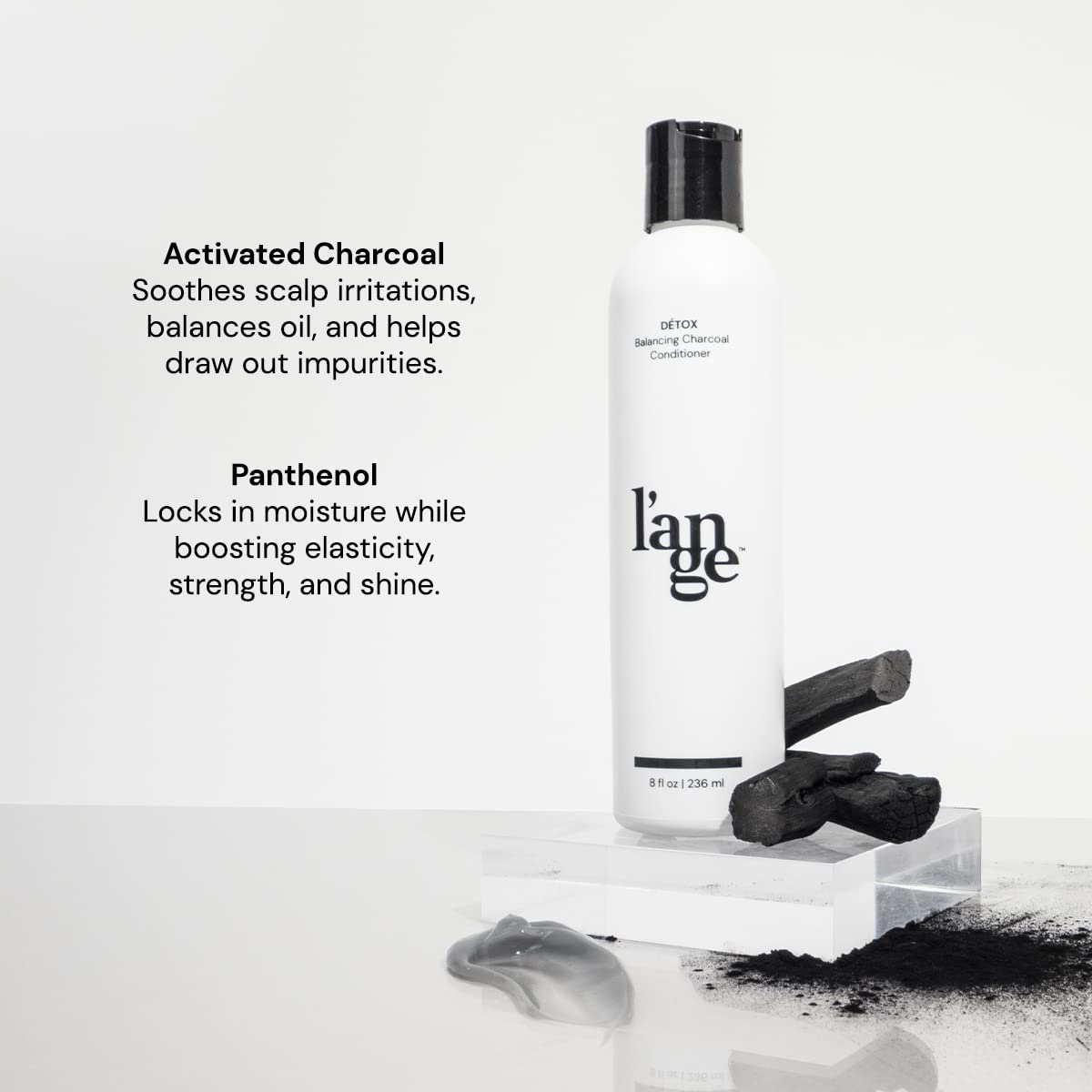 L'ANGE HAIR Detox Balancing Charcoal Conditioner | Soothe Scalp, Moisturize & Shine | Sulfate Free, Paraben Free