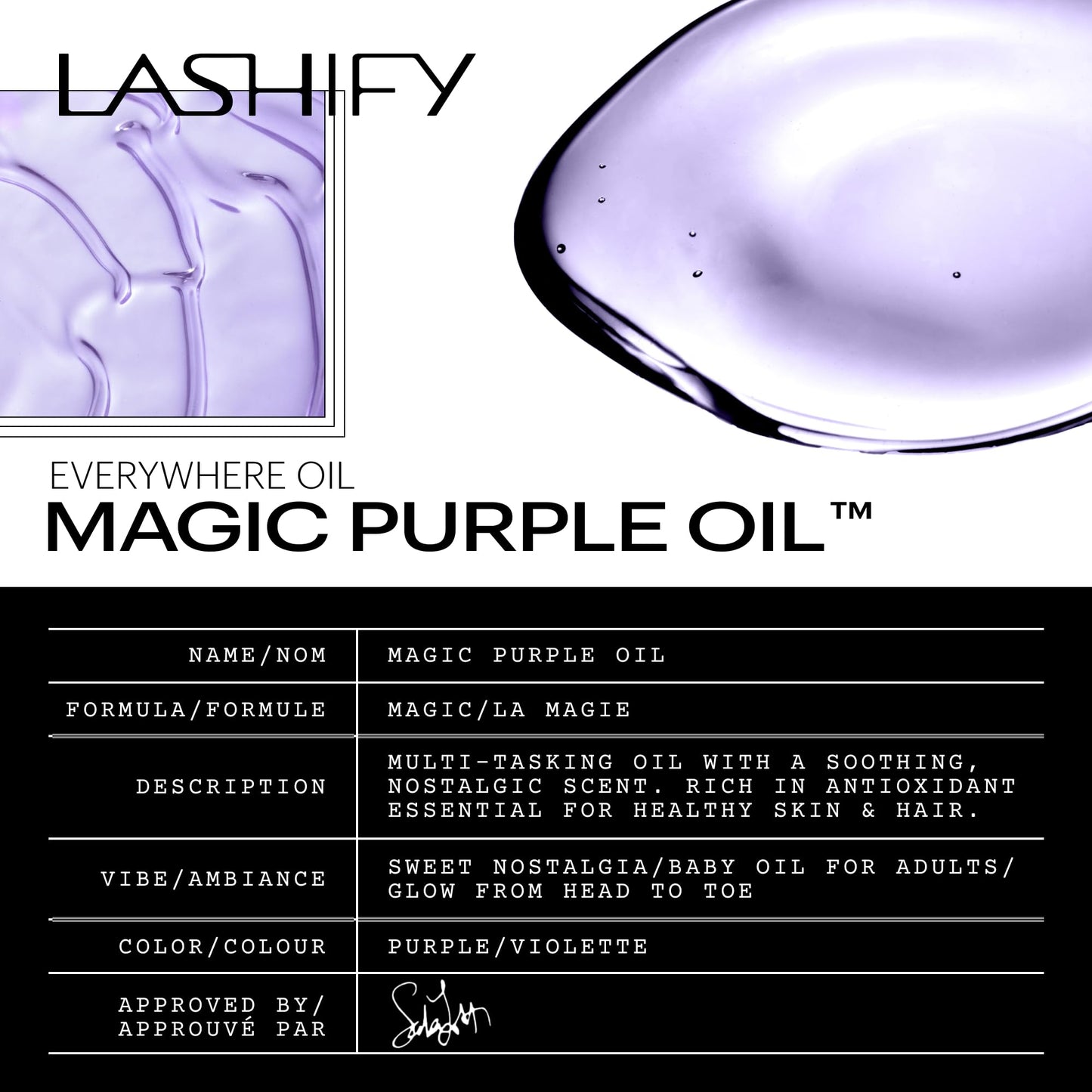 Lashify Magic Purple Oil – Head to Toe Hydration for Face, Hair & Body