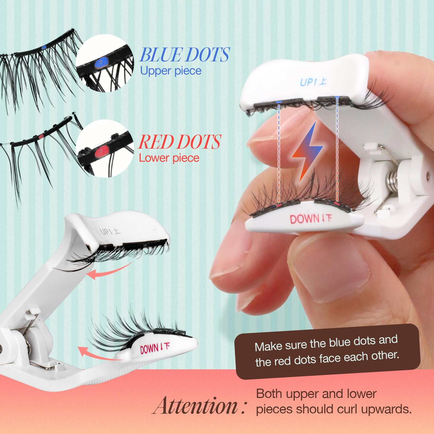 LASHVIEW Upgrade Magnetic Eyelashes with Applicator – No Glue Needed, 0.17mm Ultra-Thin Magnets