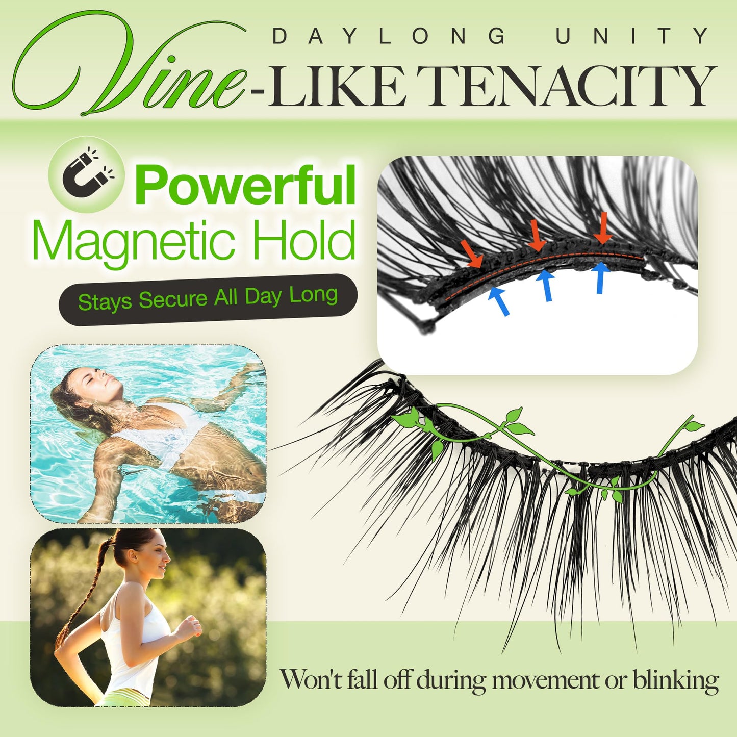 LASHVIEW Magnetic Eyelashes with Applicator L01 – No Glue Needed, Reusable, Windproof & Waterproof, Natural Look