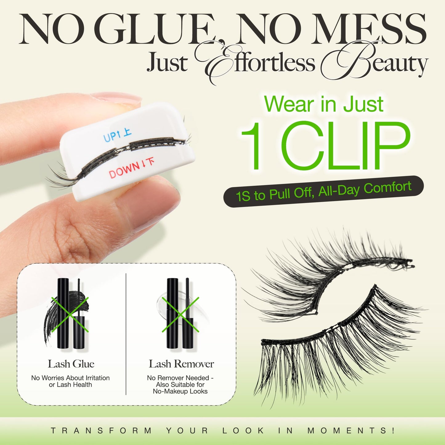 LASHVIEW Upgrade Soft Magnetic Eyelashes with Applicator – No Glue Needed, Reusable, All-Day Comfort