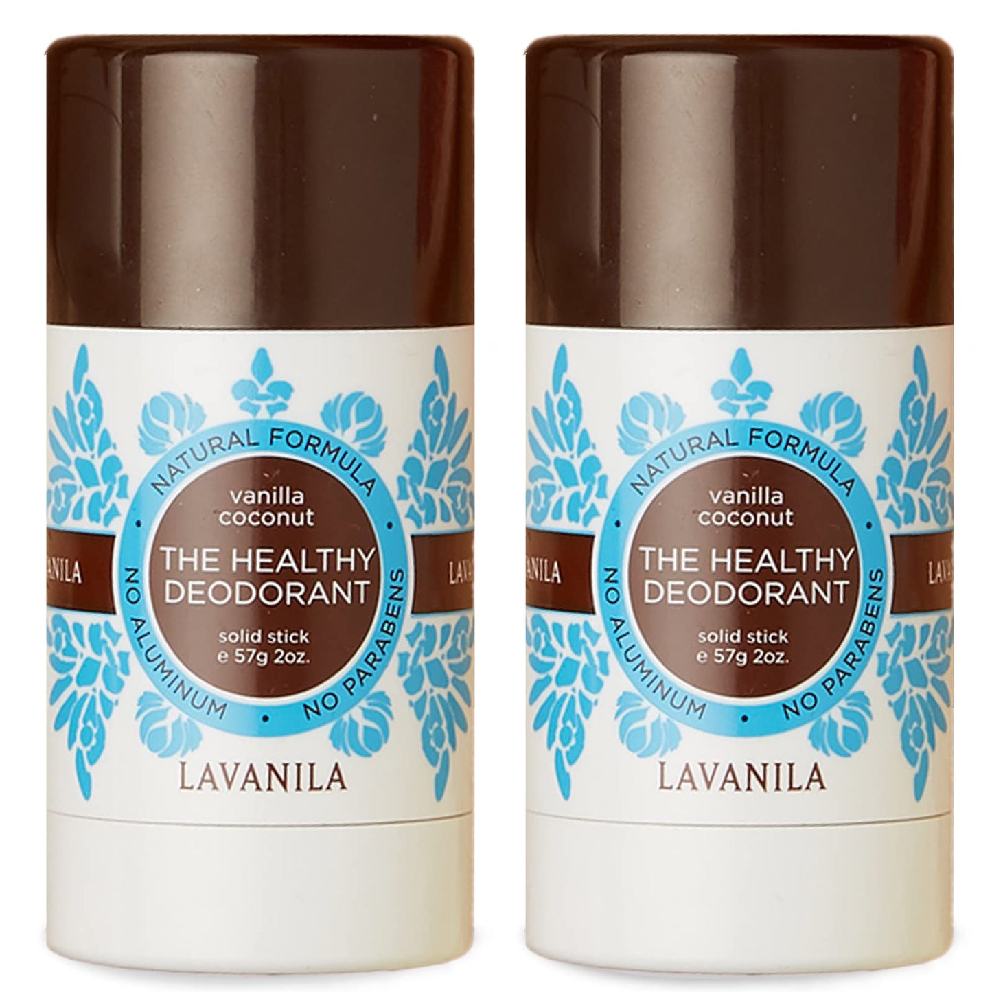 Lavanila Vanilla Coconut Deodorant for Women – Aluminum-Free 2-Pack, Made in USA, Vegan