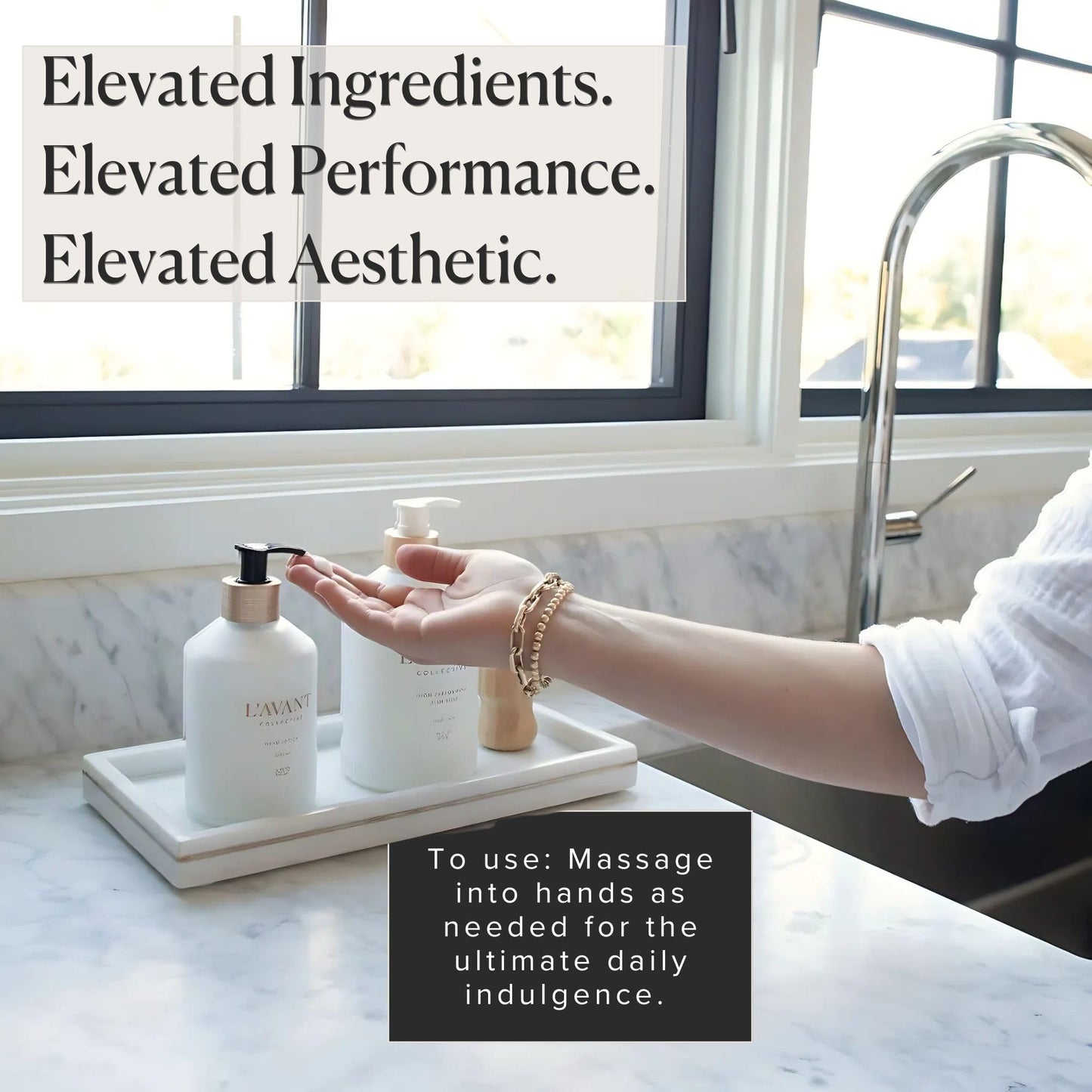L'AVANT Collective Luxury Hand Lotion - Deep Hydration for Dry Hands, Nails & Cuticles (10 oz, Fresh Linen)
