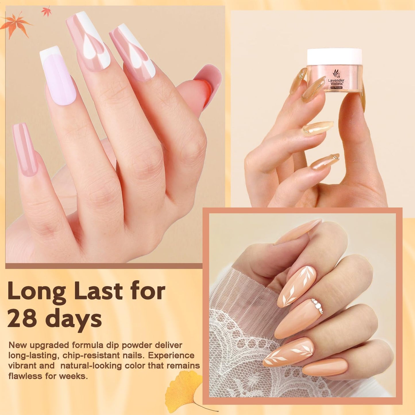 Lavender Violets Dip Powder Nail Kit Starter – 62 Pcs, 48 Colors, G902