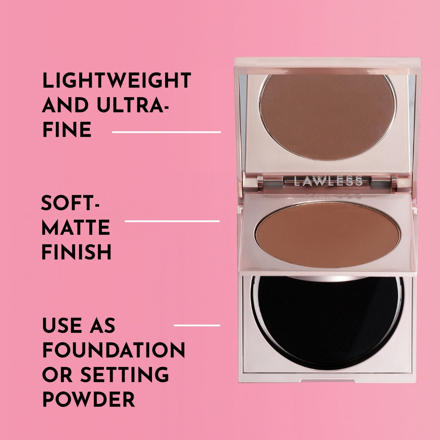Lawless Deep Talc-Free Skin-Smoothing Powder - Ultra-Fine Matte Setting Powder 0.34 oz